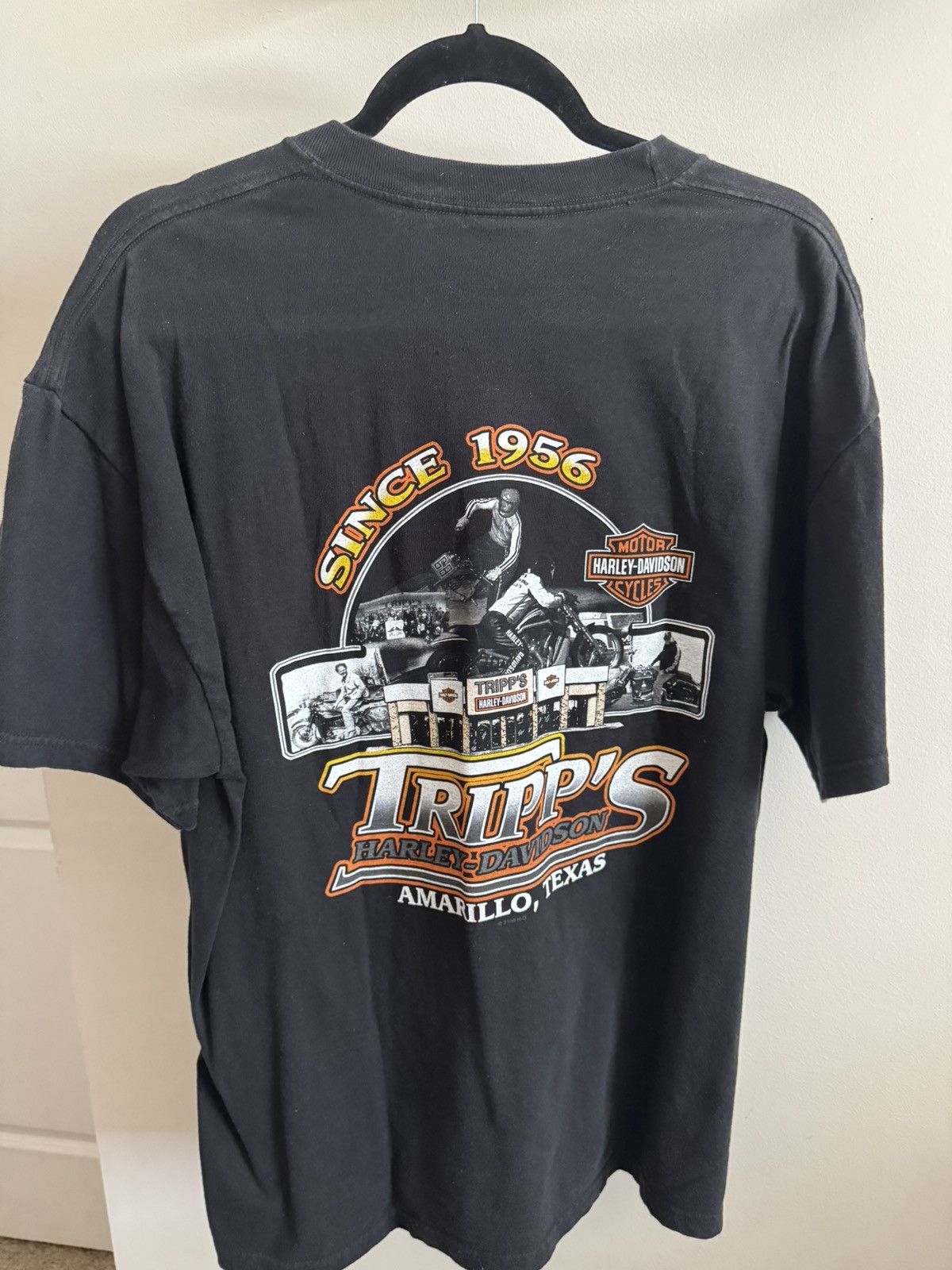 Harley Davidson × Vintage Harley Davidson Black Heavy Weight Tee Size US XL / EU 56 / 4 - 4 Thumbnail