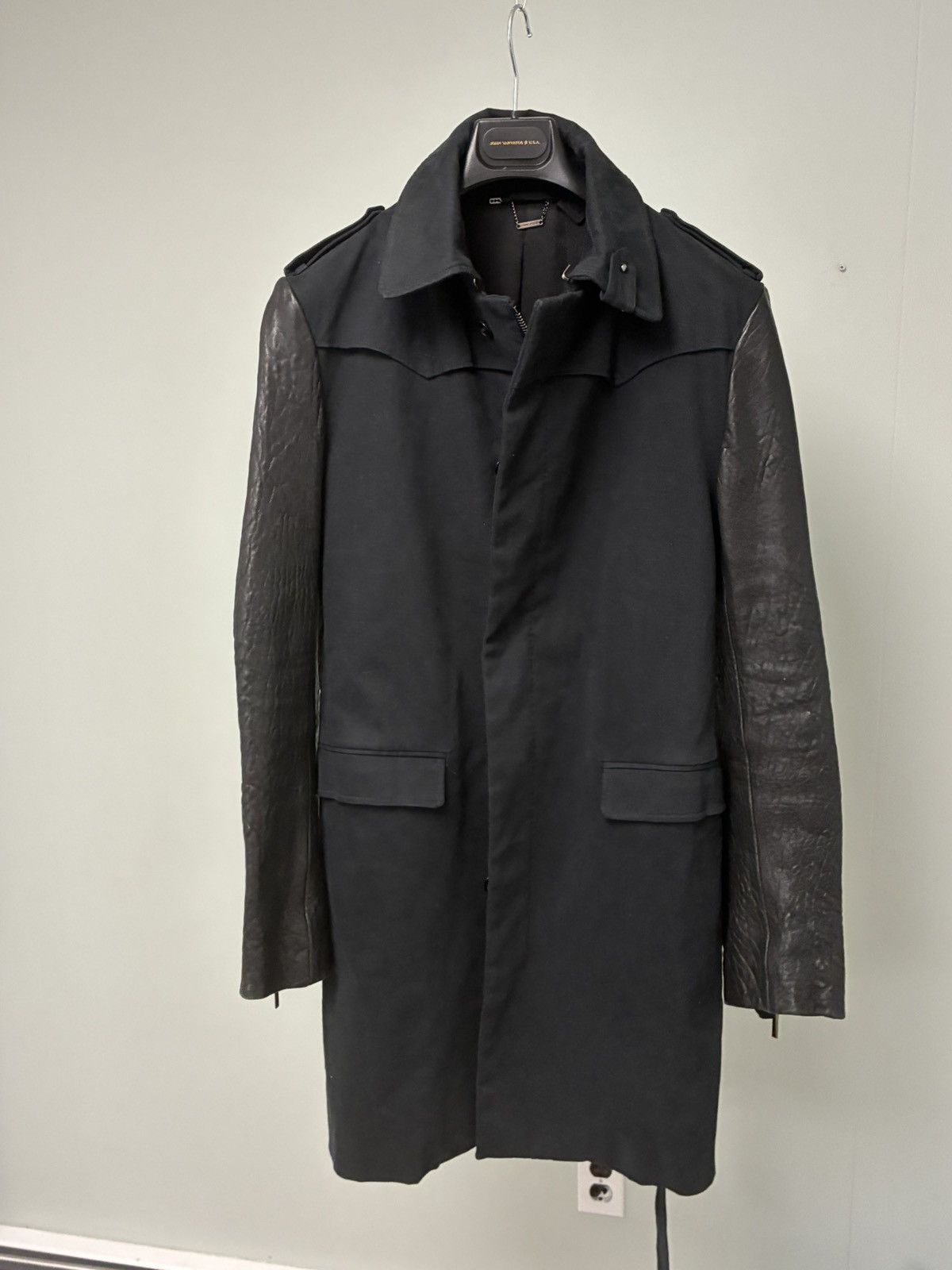 Costume National Leather sleeve coat Small Medium Size US S / EU 44-46 / 1 - 16 Thumbnail