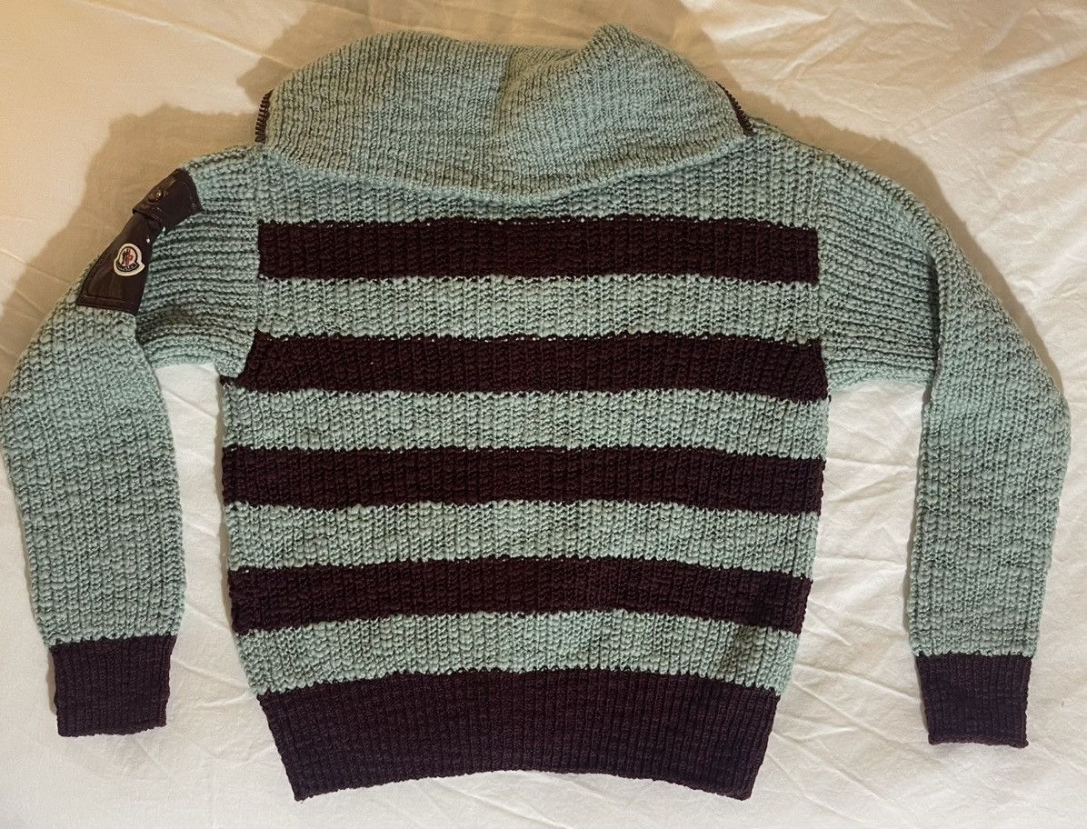 Moncler Moncler Women's Turtleneck Two-Toned Striped Back Cardigan Size S / US 4 / IT 40 - 2 Thumbnail