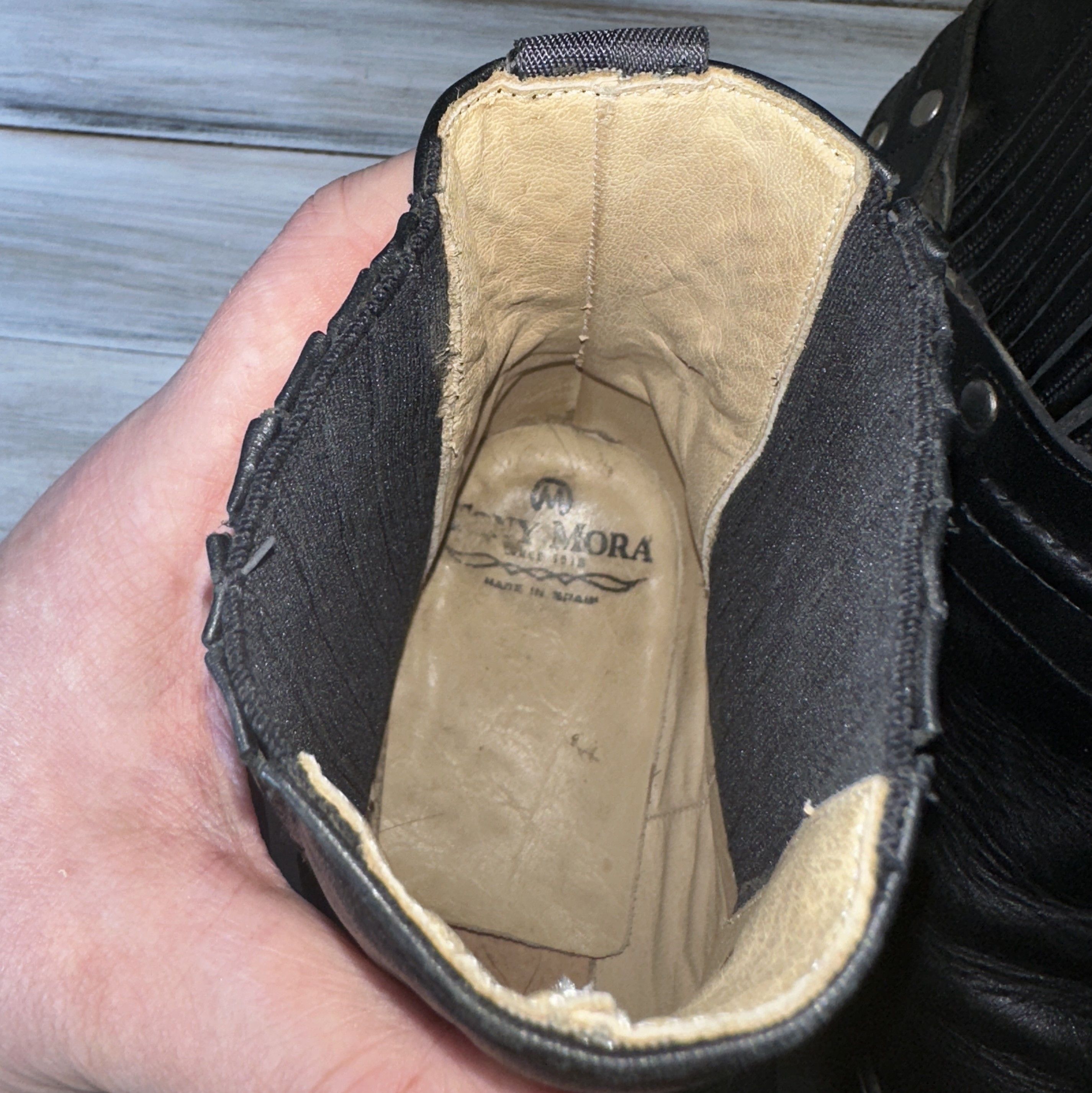 Cowboy Equipment × Leather Tony Mora 1161 TX SV CLUB BLACK Cowboy Motorcycle Boots Size US 7 / EU 40 - 25 Thumbnail