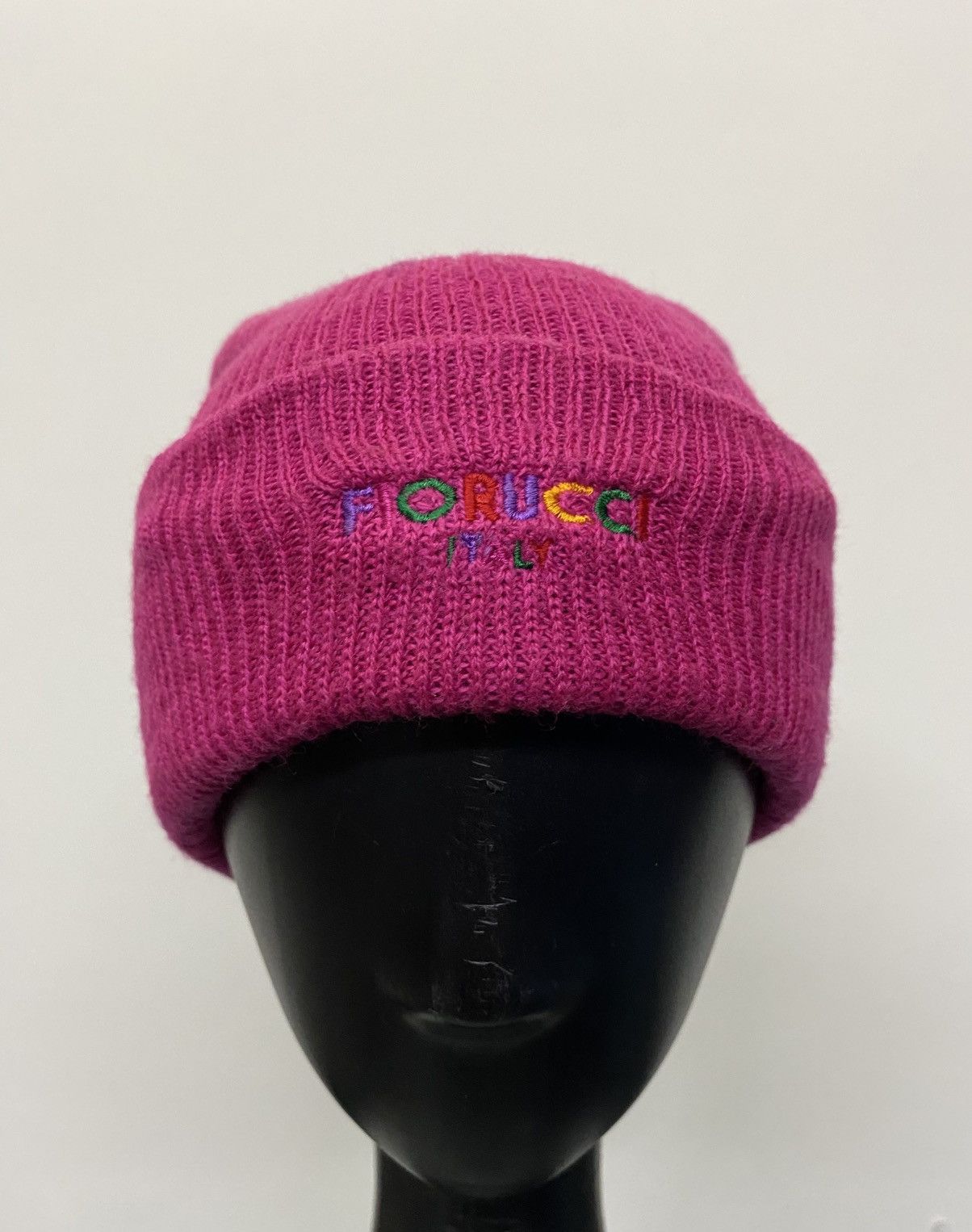 Fiorucci Foorucci Italy Embroidery Beanie Hat Size ONE SIZE - 1 Thumbnail
