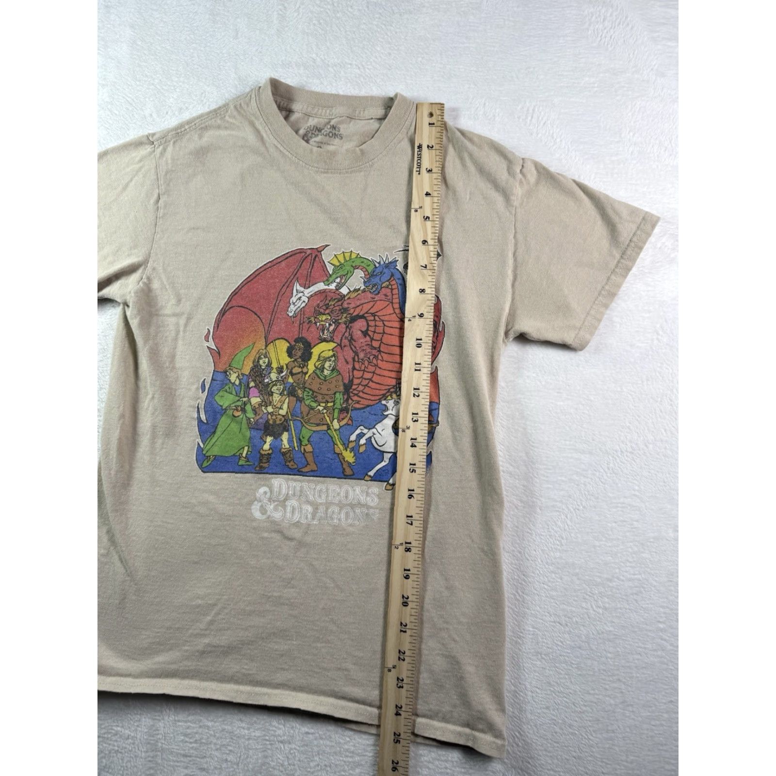 Vintage Dungeons & Dragons T-shirt 2019 Graphic Crew Neck Short Sleeve Small Unisex Adults Brown Dragon Wizard Art Retro Vintage No Size US S / EU 44-46 / 1 - 5 Thumbnail