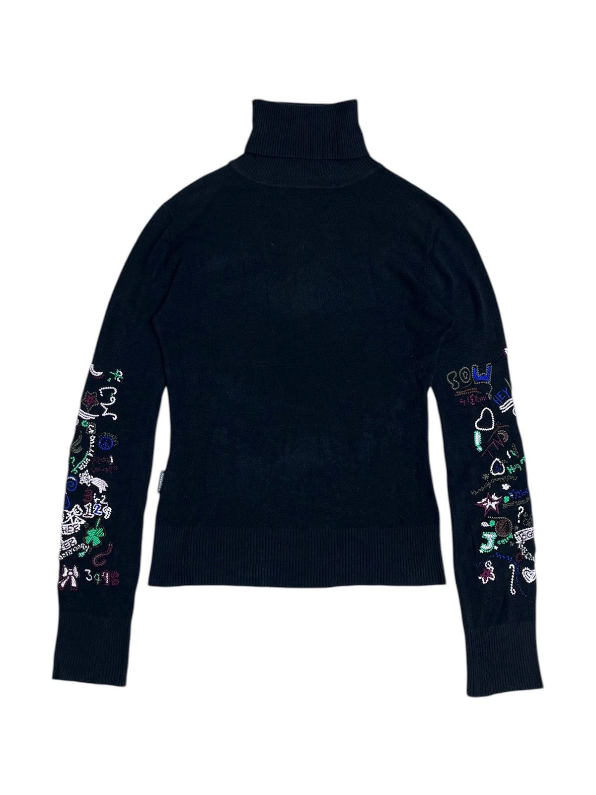 Moschino Vintage moschino embroidered turtleneck sweater Size XS / US 0-2 / IT 36-38 - 2 Thumbnail
