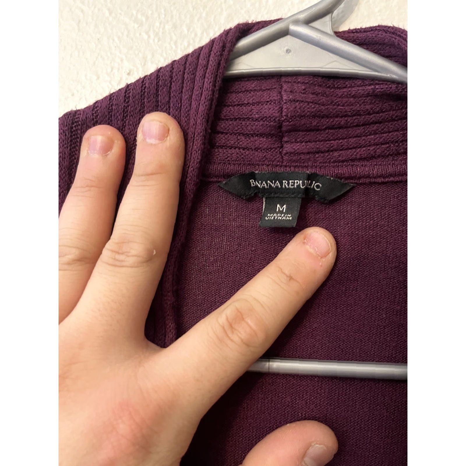 Banana Republic Banana Republic Women Cardigan Sweater Maroon Open Front Size M Knit Cotton Dress Cardigan Womens 90s Theme Italian Pockets Open Front Size M / US 6-8 / IT 42-44 - 2 Thumbnail