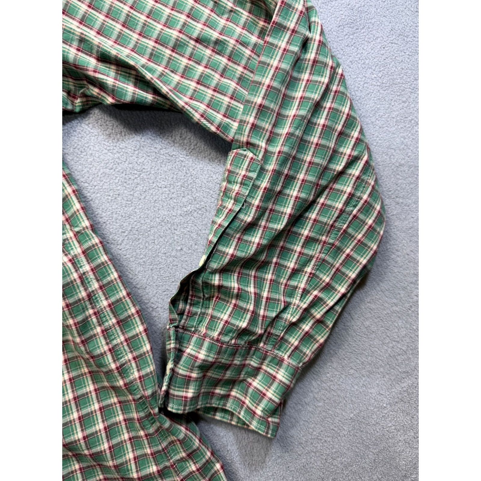 Ralph Lauren Vintage Ralph Lauren Green Square Pattern Long Sleeve Button-Up Shirt Mens XL Size US XL / EU 56 / 4 - 6 Thumbnail