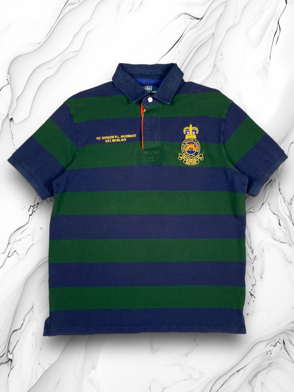 Polo Ralph Lauren Vintage Polo Ralph Lauren Designer Striped T Shirt Tee Size US L / EU 52-54 / 3 - 1 Thumbnail
