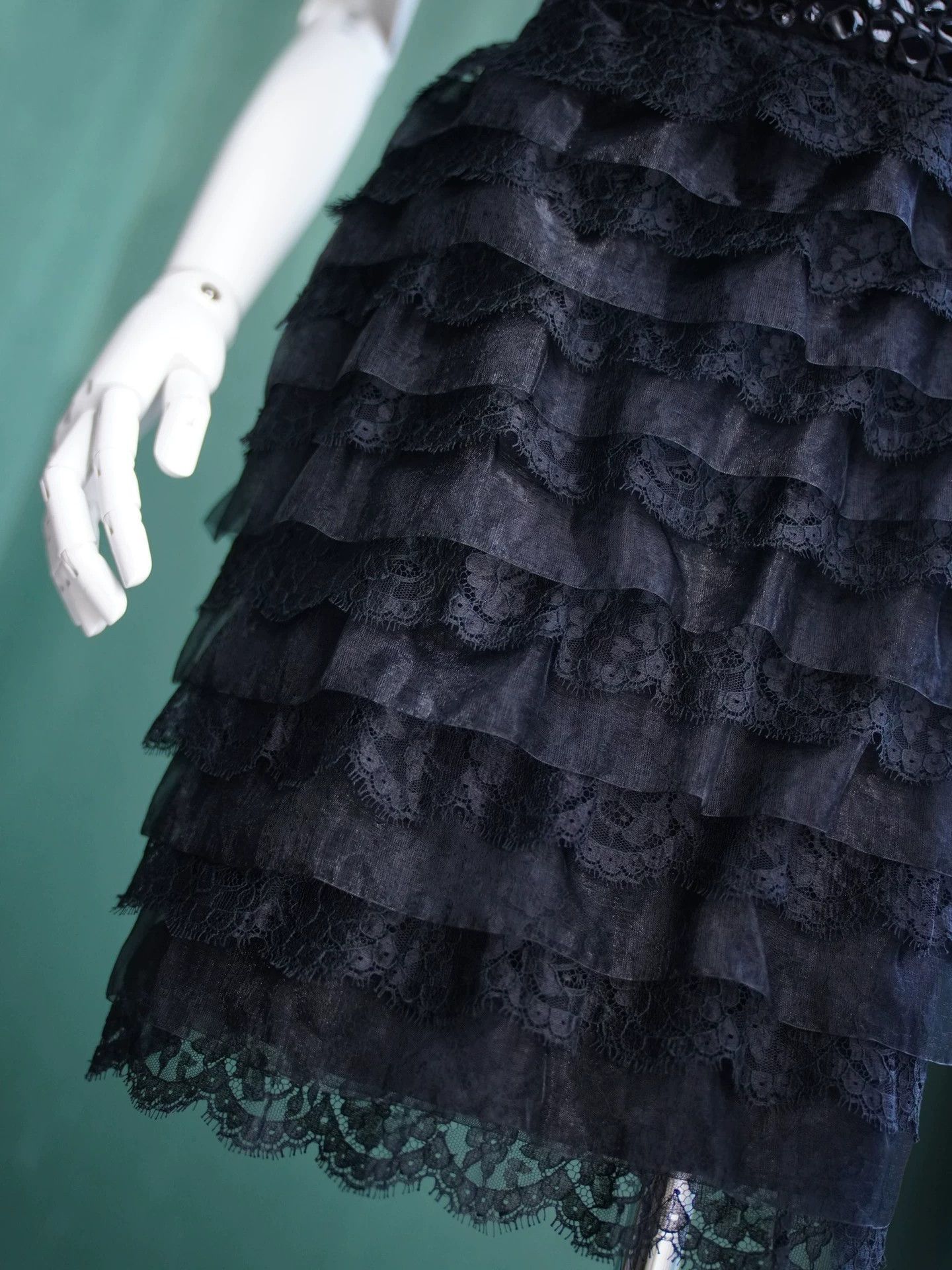 Marchesa Marchesa Black Tulle-Lace Strapless Silk Dress US4 Size S / US 4 / IT 40 - 8 Thumbnail