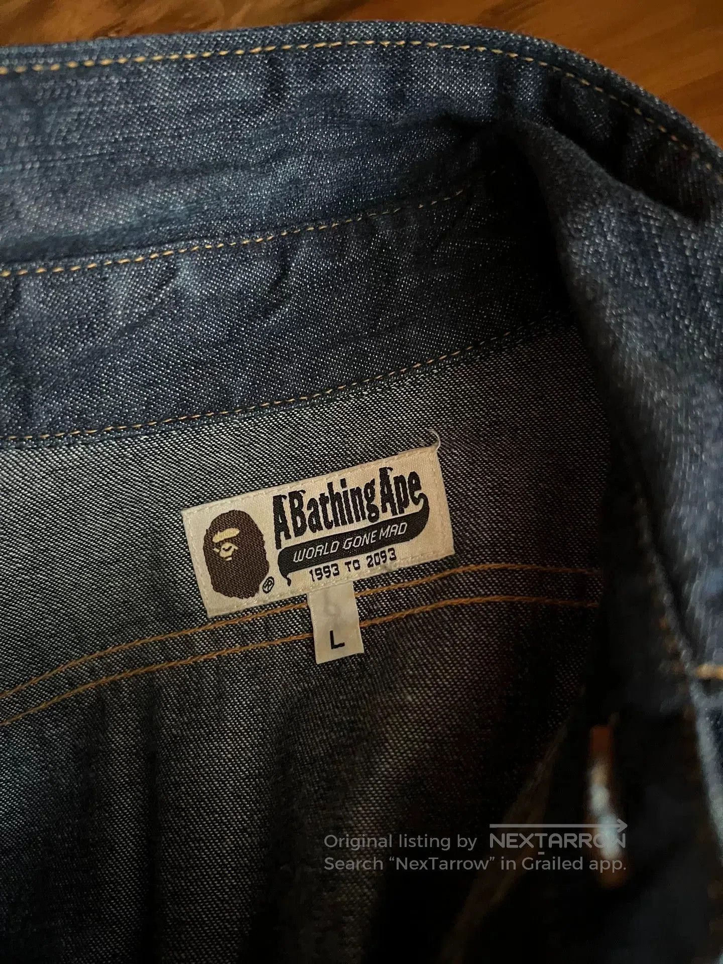 Bape BAPE Camo Indigo Denim Shirt. Size US L / EU 52-54 / 3 - 8 Thumbnail