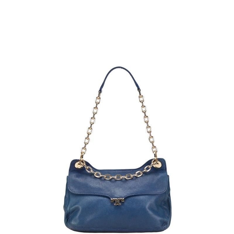 Tory Burch Tory Burch Leather Chain Shoulder Bag Leather Shoulder Bag in Blue, Women's
