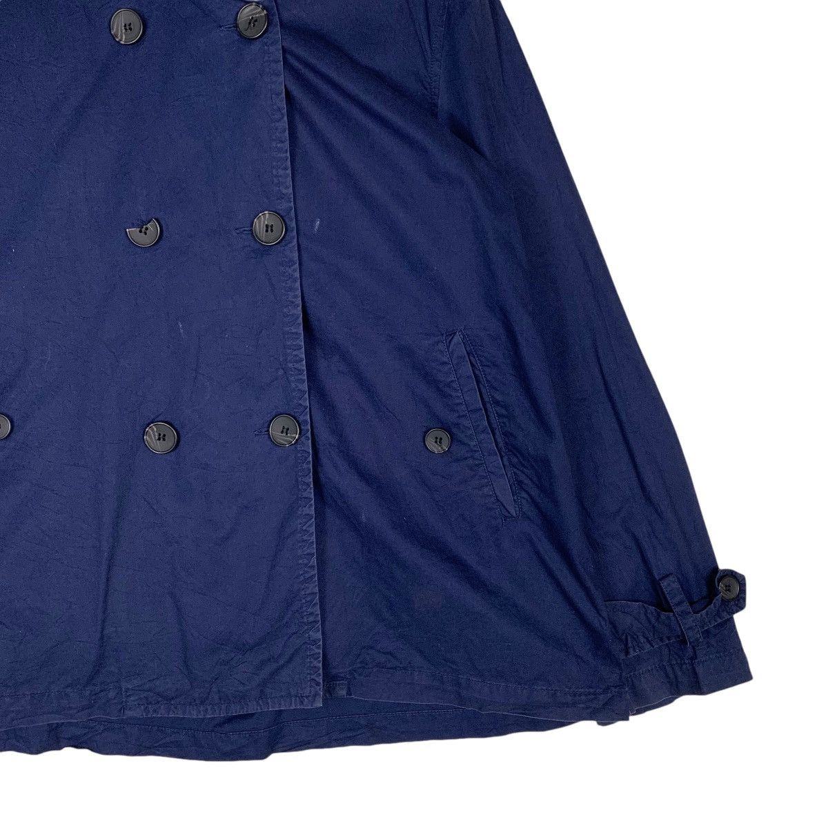 Japanese Brand ANTIQULOTHES Double Breasted Hooded Crop Coat #1324-C60 Size M / US 6-8 / IT 42-44 - 4 Thumbnail