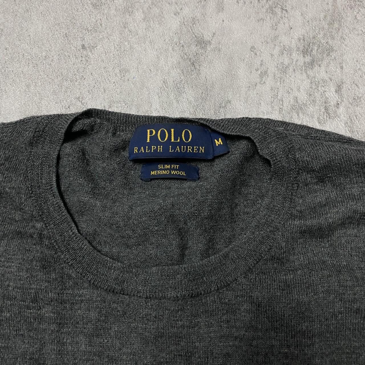 Polo Ralph Lauren Grey Polo Ralph Lauren slim fit merino wool jumper Size US M / EU 48-50 / 2 - 3 Thumbnail