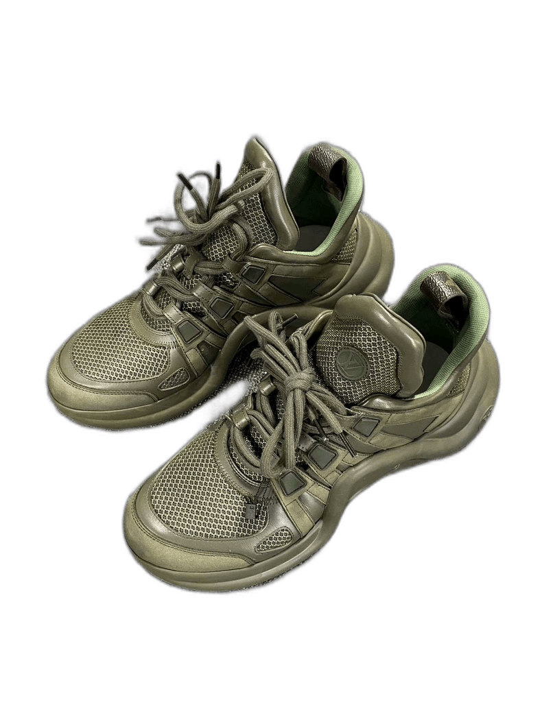 Louis Vuitton Olive Green Dad Sneakers-yf