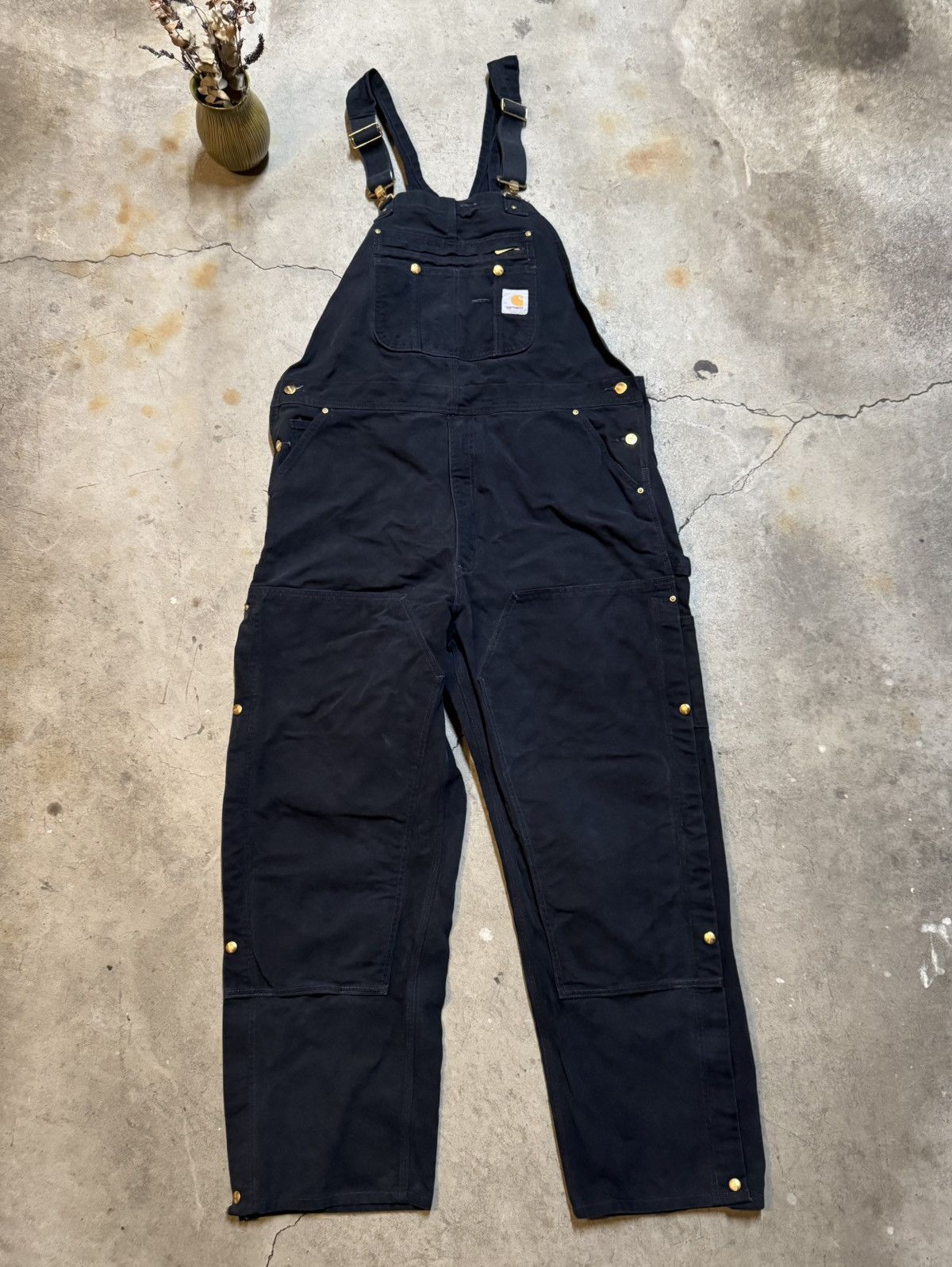 Carhartt Carhartt Double Knee Bib Overalls R37 Black Size 42 Workwear Size US 42 / EU 58 - 1 Thumbnail