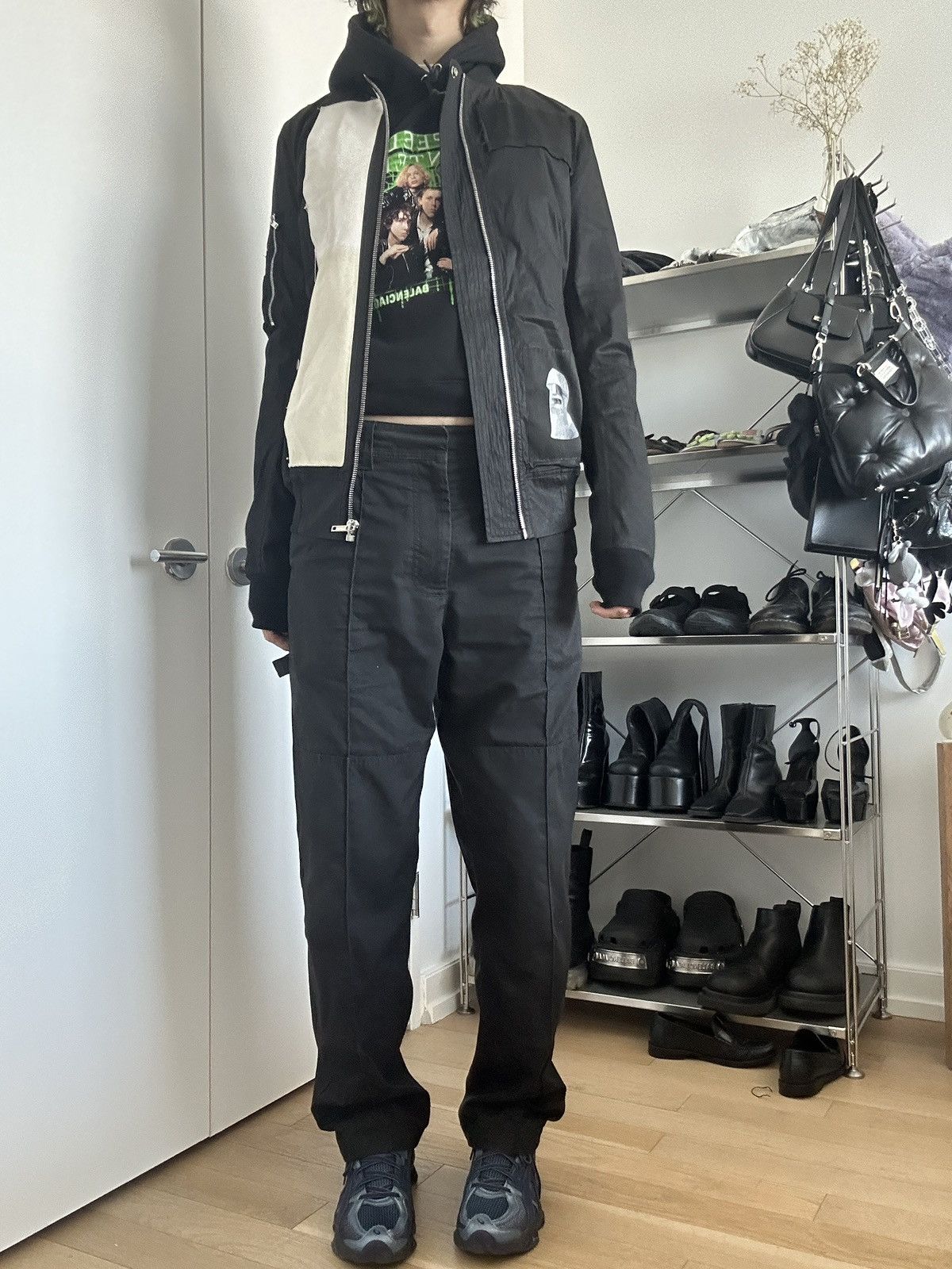 Rick Owens Drkshdw Rick Owen’s DrkShdw Dirt Bomber Jacket Size US M / EU 48-50 / 2 - 2 Thumbnail
