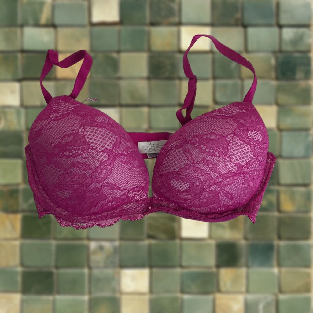 Victorias Secret Victoria's Secret Pink Lace Padded Push Up Bra 34D, Women's