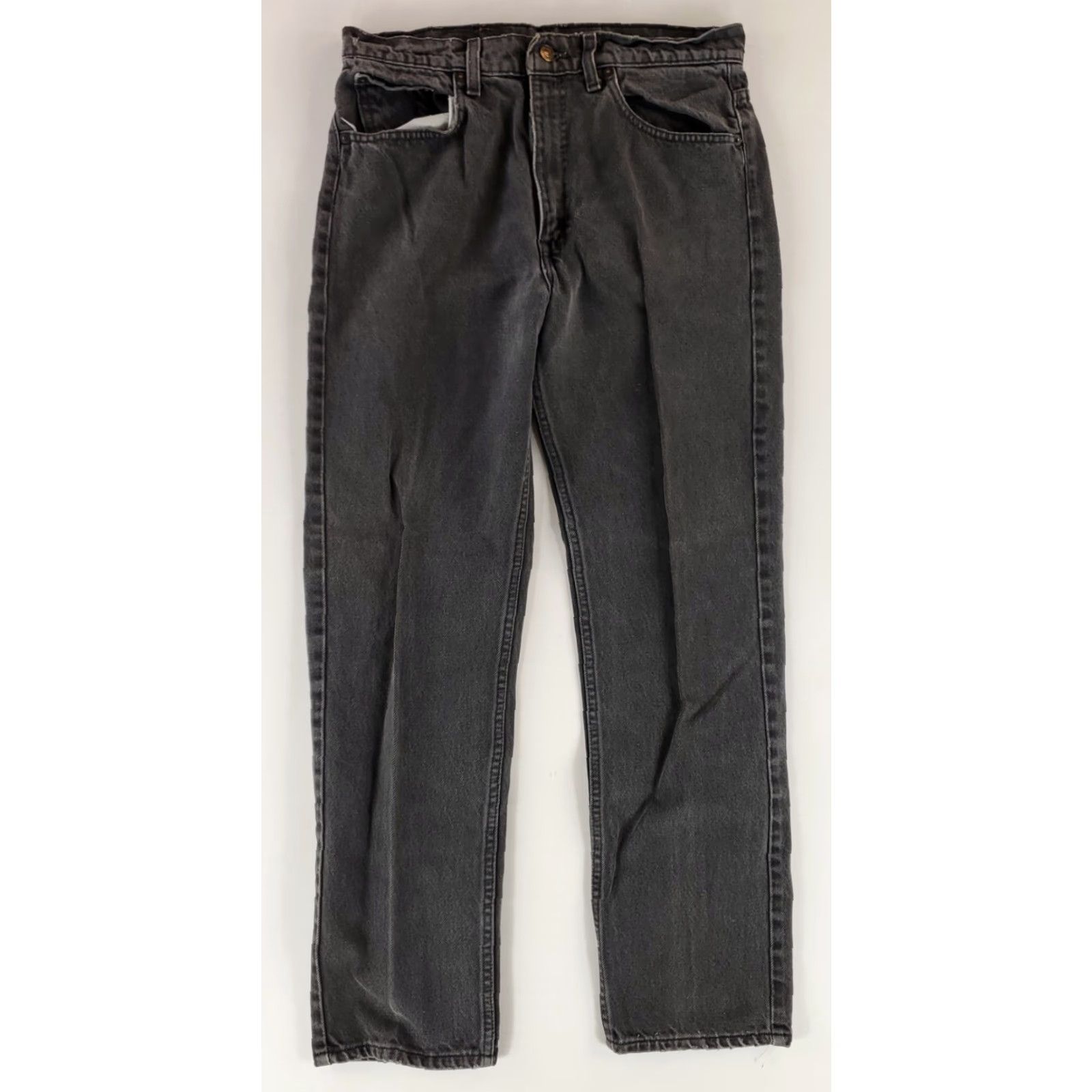 Levi's VINTAGE Levi's 505 Black Jeans Mens 32 Regular Inseam 29 Straight 80s 90s 33x30 (32x29 Actual) Size US 32 / EU 48 - 2 Thumbnail