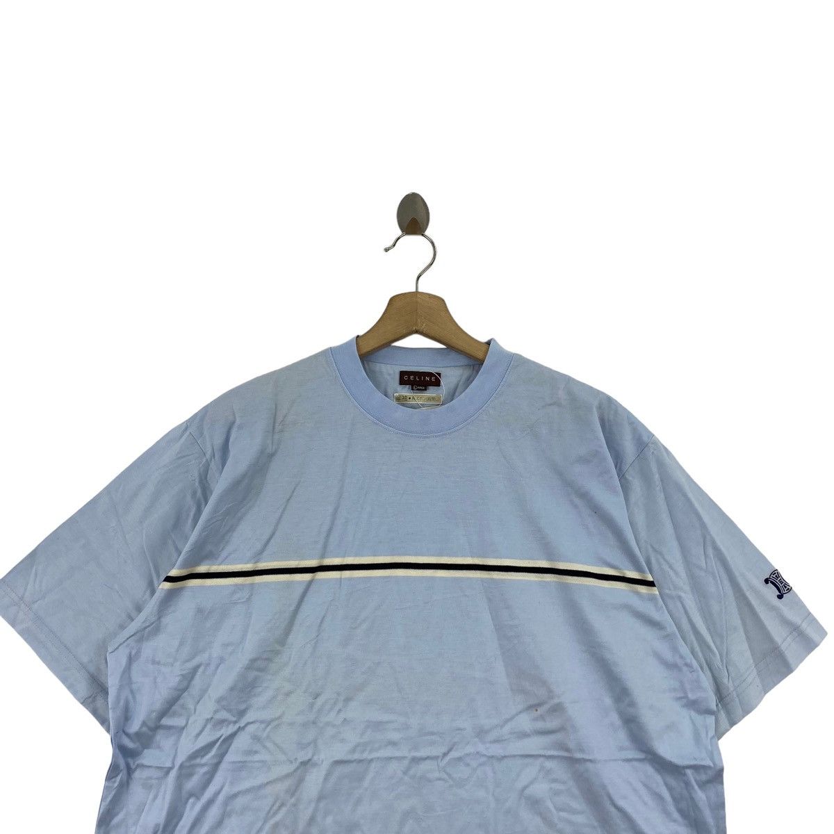 Celine Vintage CELINE NWT French Designer Oversize Blue Short Size US L / EU 52-54 / 3 - 2 Thumbnail