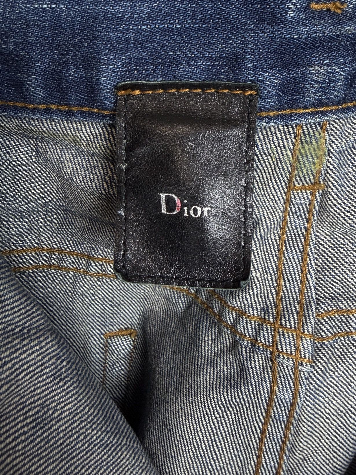 Dior × Hedi Slimane AW03 Dior Homme Luster Waxed Coated Clawmark Denim Jeans Size US 36 / EU 52 - 9 Thumbnail