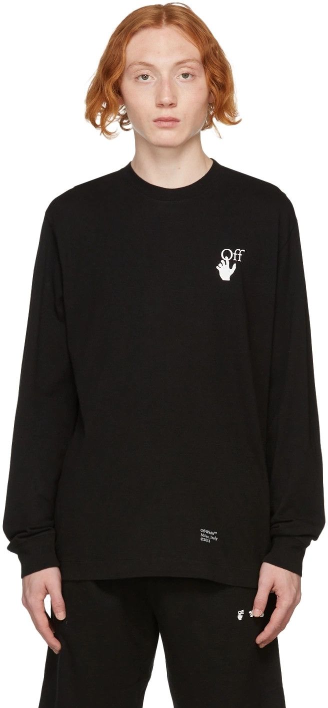 Off-White Black Caravaggio Arrows Long Sleeve Skate T-Shirt Size US M / EU 48-50 / 2 - 3 Thumbnail