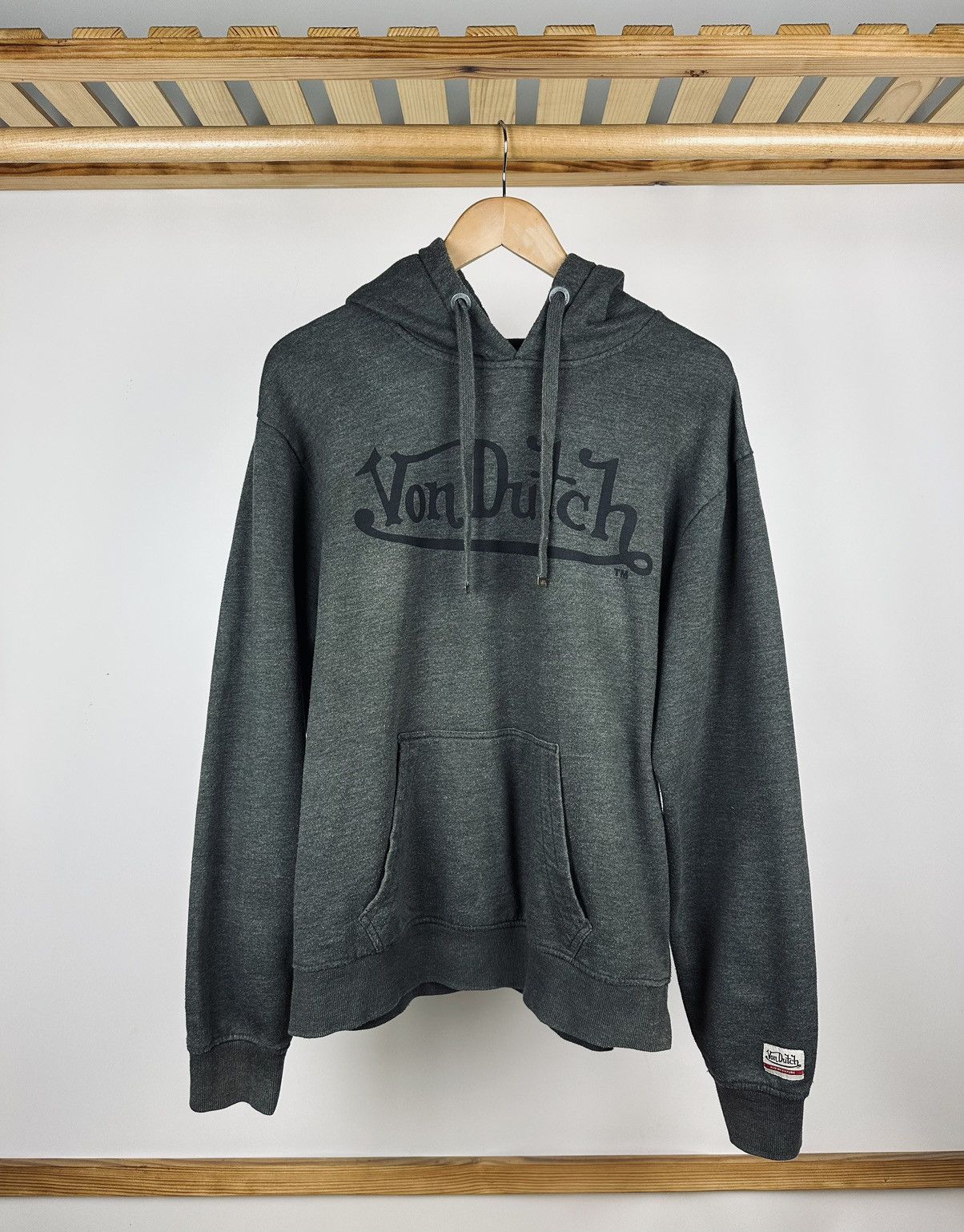 Vintage × Von Dutch Von Dutch Hoodie Big Logo Dark Grey Size US L / EU 52-54 / 3 - 1 Thumbnail