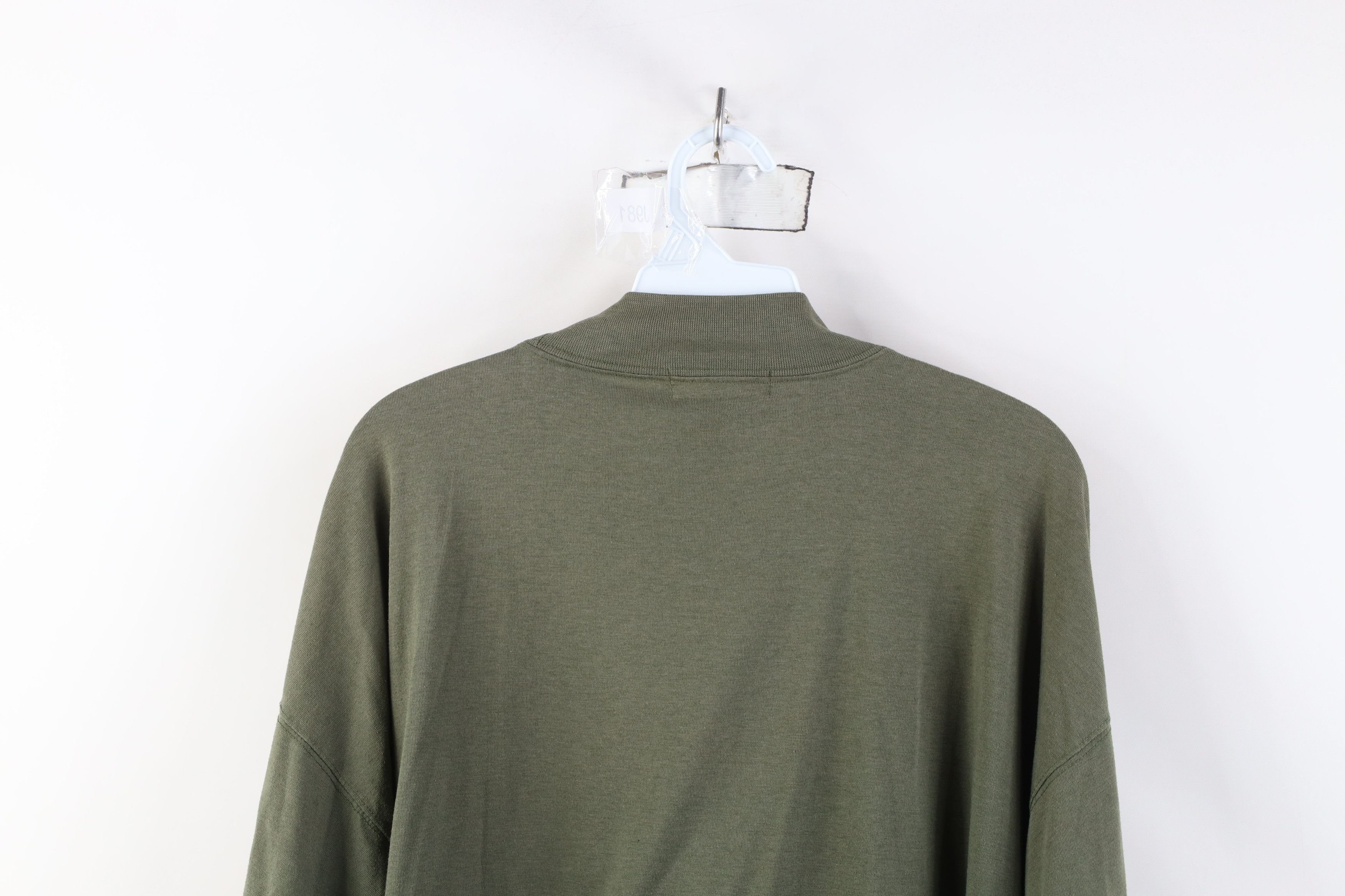 Vintage Vintage 90s Streetwear Mock Neck Long Sleeve T-Shirt Green Size US L / EU 52-54 / 3 - 13 Thumbnail