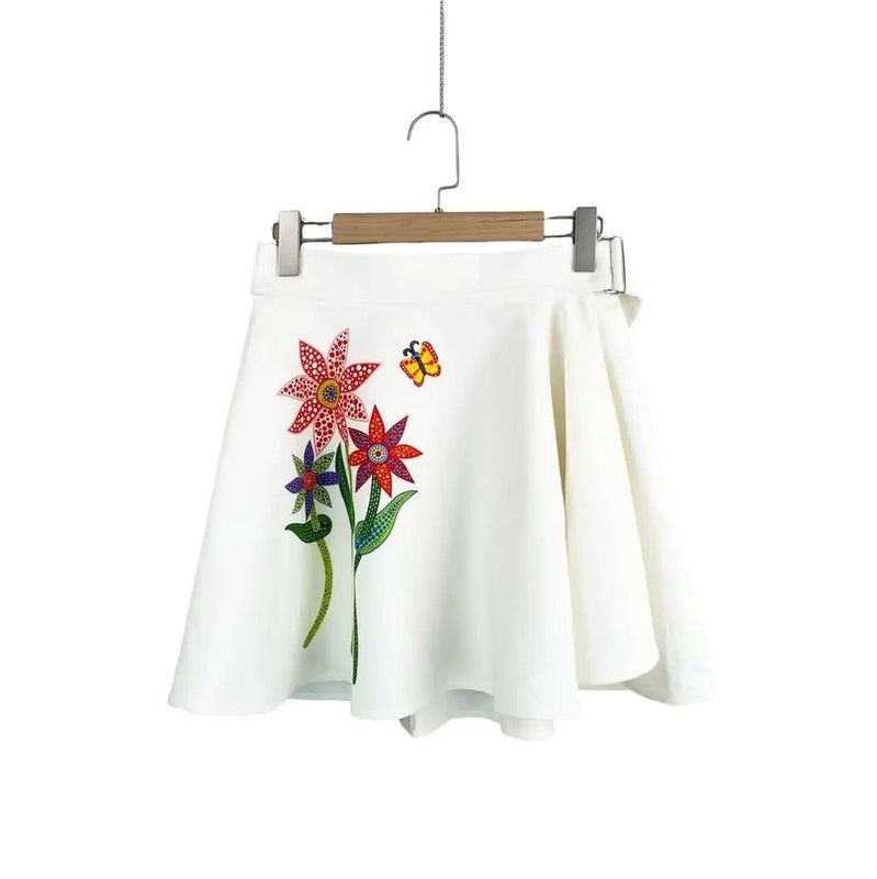 Louis Vuitton White Cotton Women's Skirt 0089