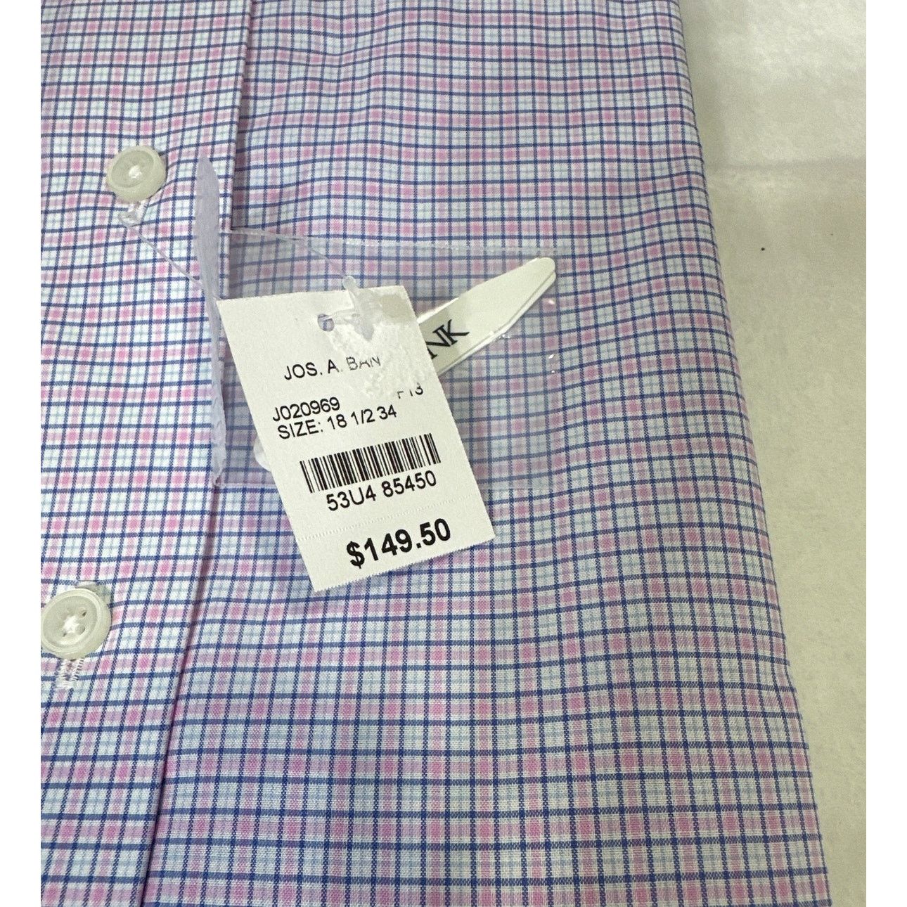 Jos. A. Bank Jos. A. Bank Reserve Pink/Blue Dress Shirt Sze 18.5 - 34 NWT Size US M / EU 48-50 / 2 - 6 Thumbnail
