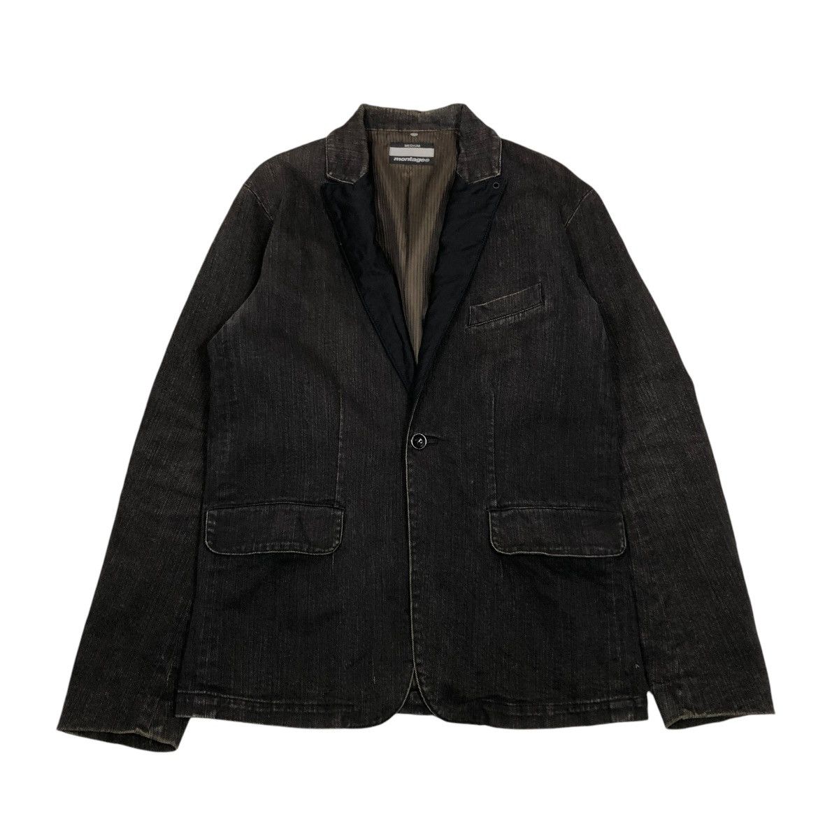 Japanese Brand 🔥VINTAGE CHORE WORK JACKET MONTAGE STRIPED ISSEY MIYAKE Size US M / EU 48-50 / 2 - 1 Thumbnail