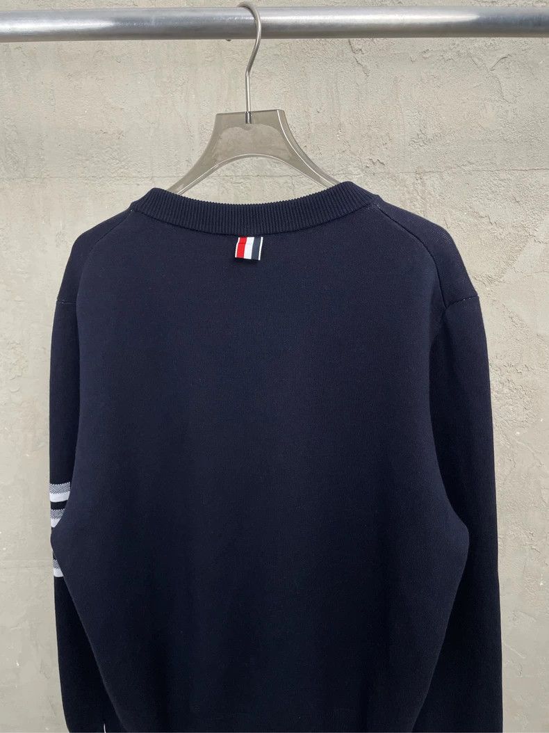 Thom Browne Thom browne Dark blue color plaid puppy four-striped knitte Size US L / EU 52-54 / 3 - 4 Thumbnail
