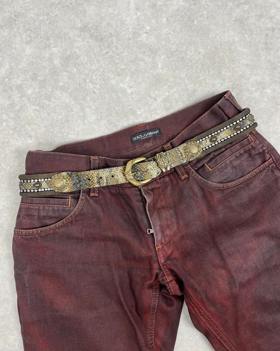 Vintage 2000s Nanni Embellished Metal Python Effect Leather Belt Size ONE SIZE - 1 Thumbnail