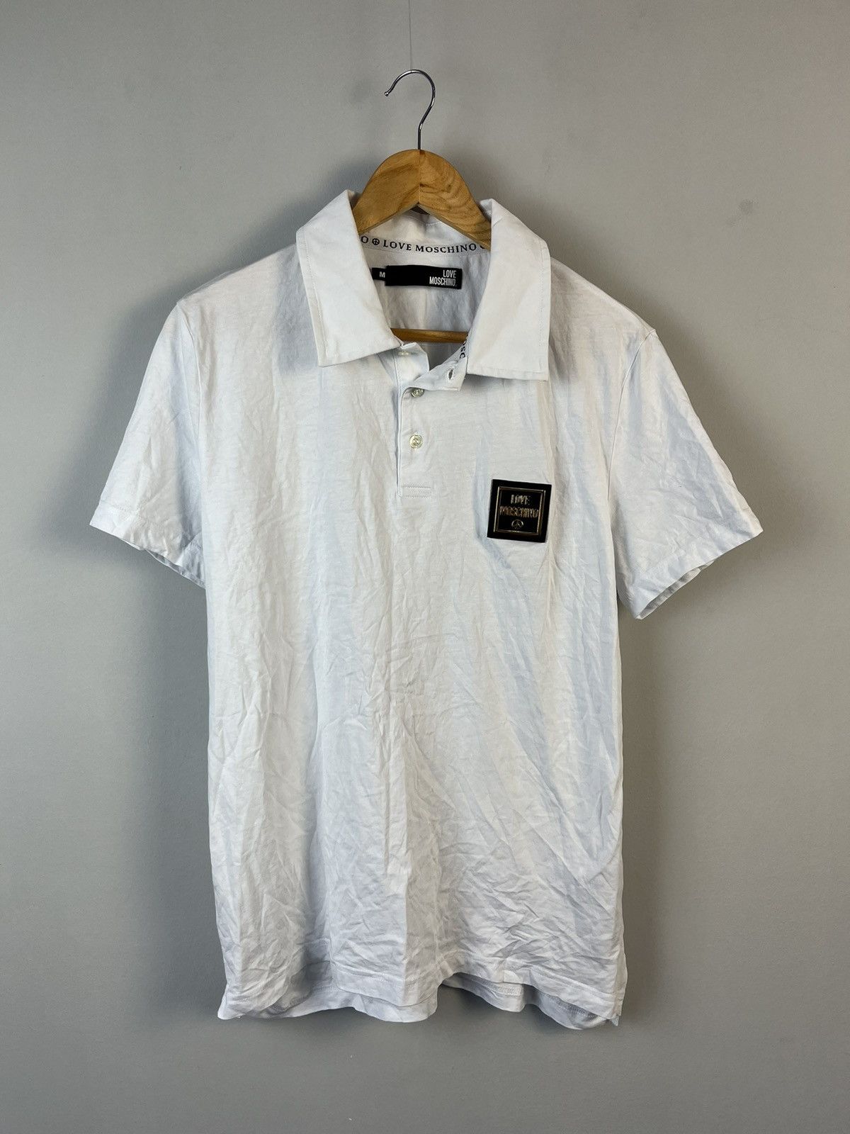 Moschino Love Moschino Luxury Metal Logo Cotton Polo Size US M / EU 48-50 / 2 - 1 Thumbnail