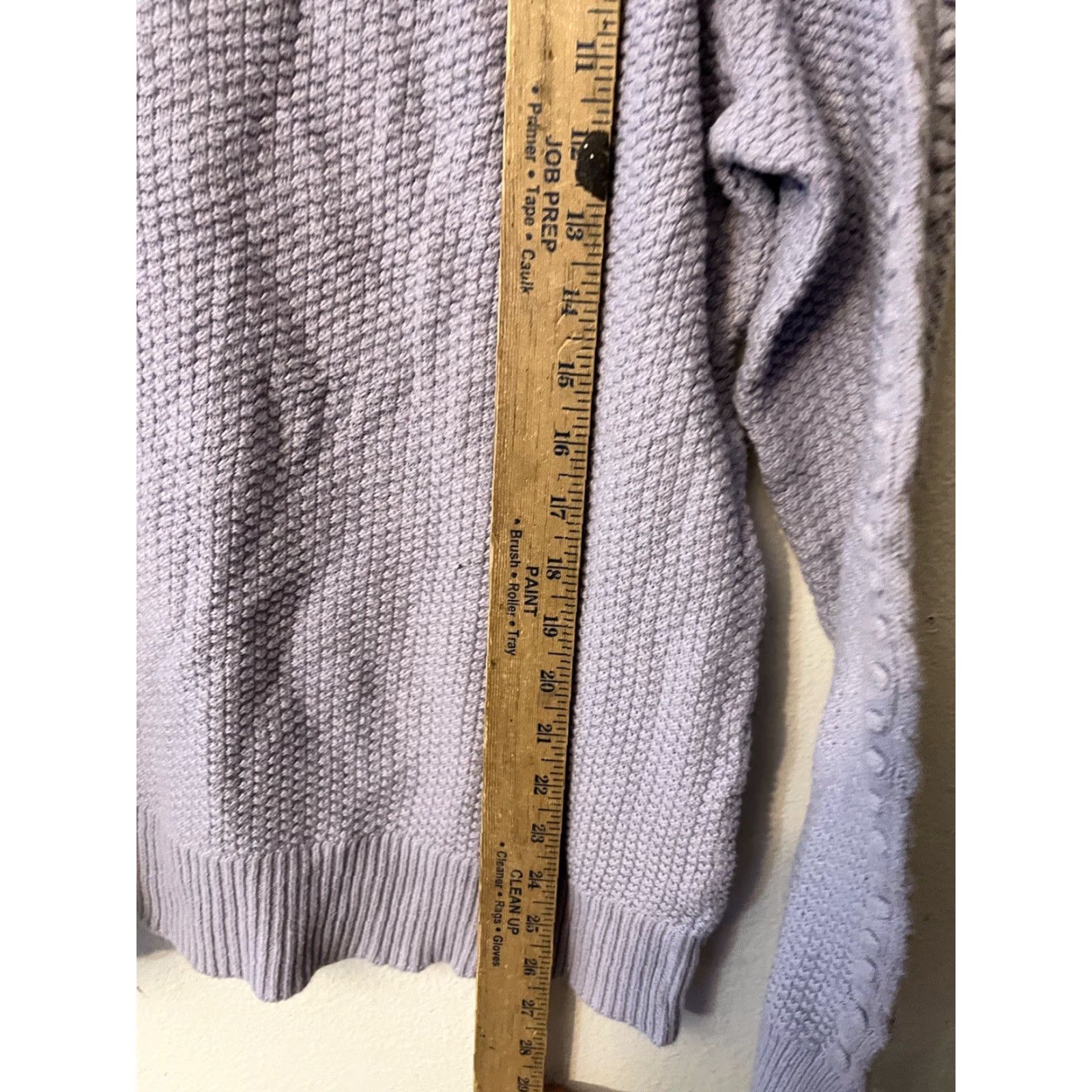 Loft LOFT Purple Cable-Knit Sweater Pullover Size Large Womens Size L / US 10 / IT 46 - 4 Thumbnail