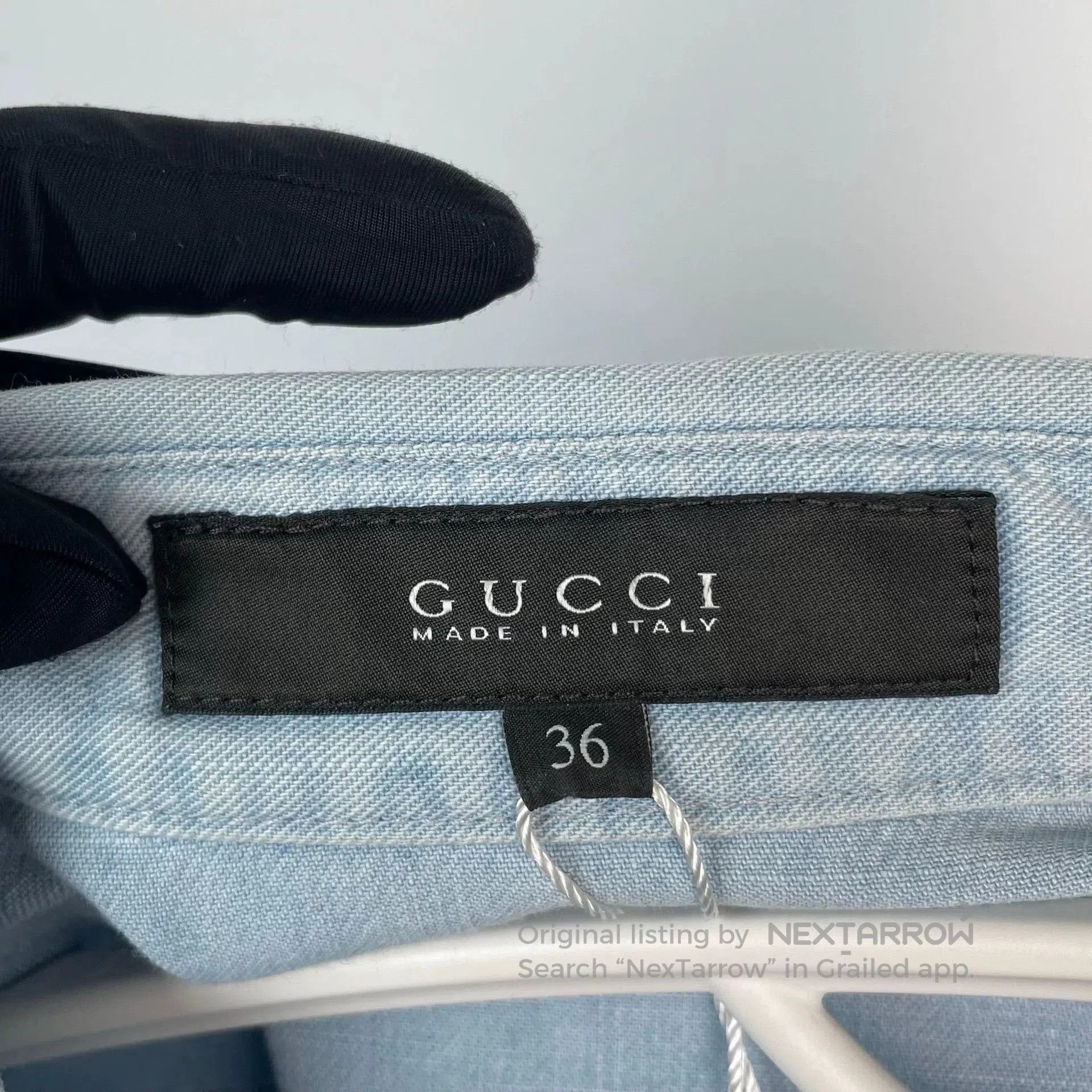 Gucci Gucci Soft Denim Shirt Blue 36. Size XS / US 0-2 / IT 36-38 - 6 Thumbnail