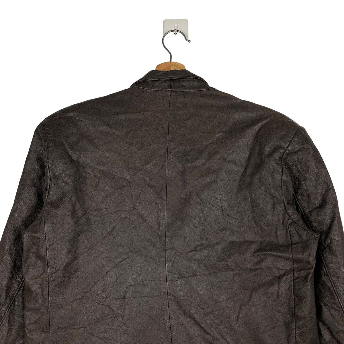 Japanese Brand 🔥VINTAGE GENUINE LEATHER JACKET BIG POCKET ISSEY MIYAKE Size US M / EU 48-50 / 2 - 11 Thumbnail