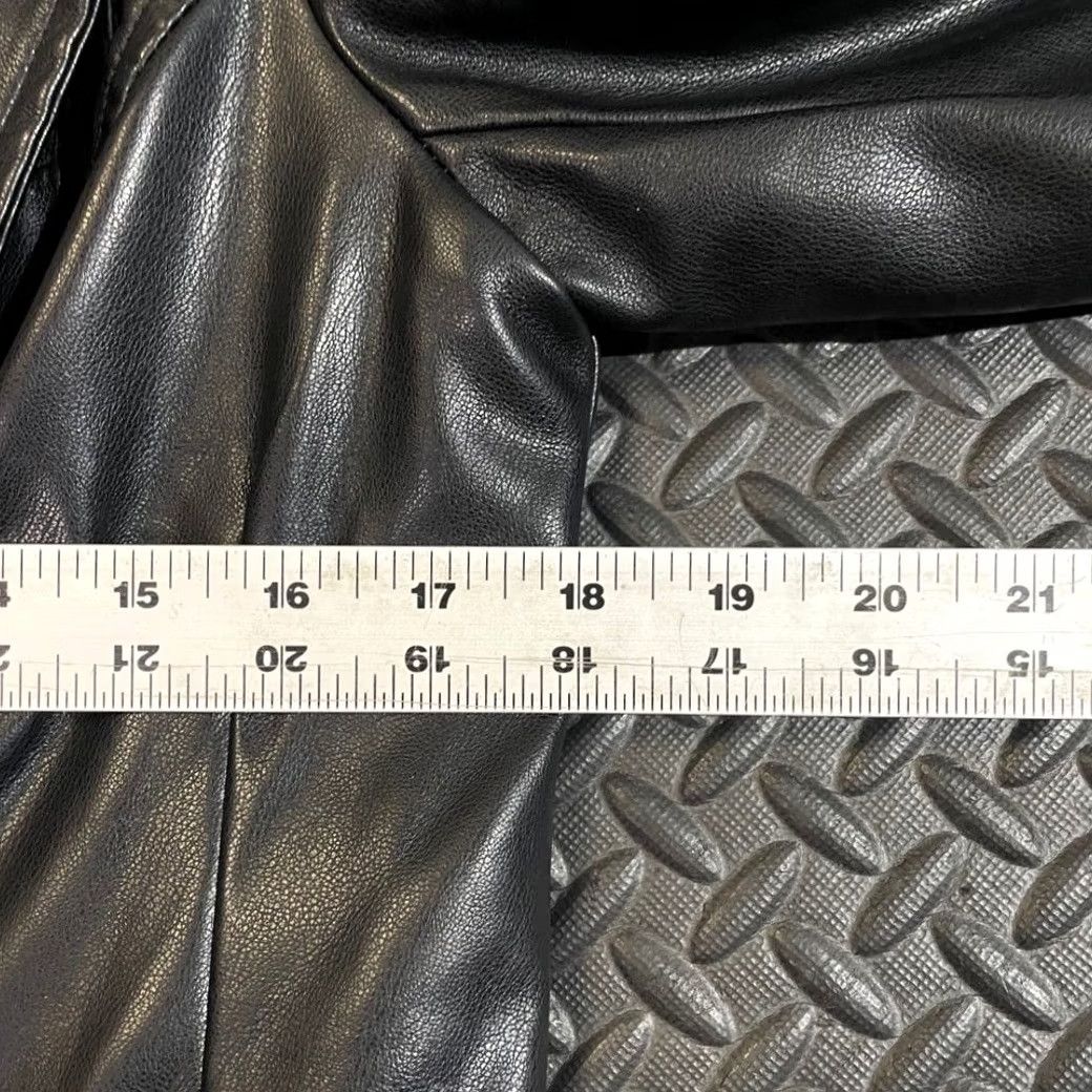 AVEC LES FILLES Avec Les Filles Coat Trench Black Faux Leather Double Breasted Women's M Size M / US 6-8 / IT 42-44 - 7 Thumbnail