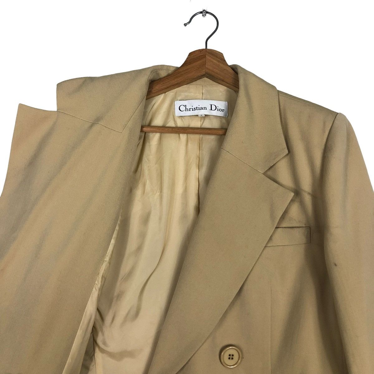 Christian Dior Monsieur 🔥Vtg Cropped Coats Jacket Christian Dior Size L / US 10 / IT 46 - 10 Thumbnail