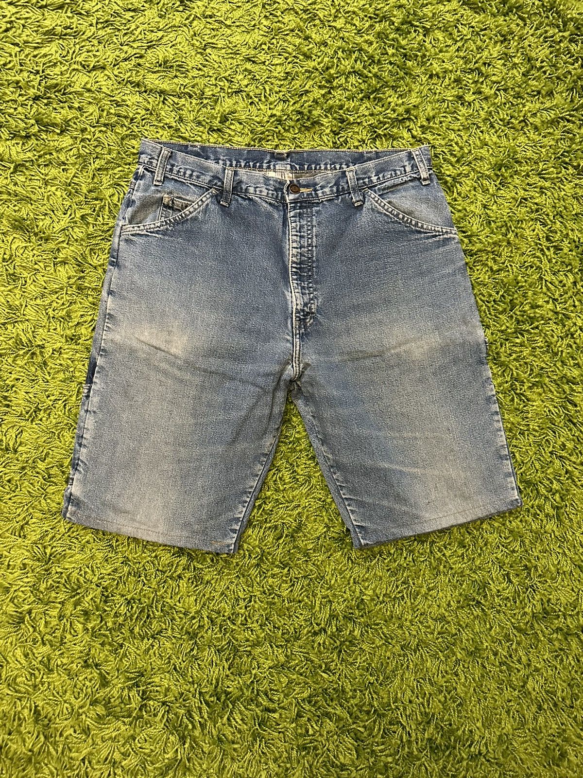 Dickies × Vintage Rare Vintage Dickies Flannel Lined Denim Shorts Size 34 Size US 34 / EU 50 - 2 Thumbnail