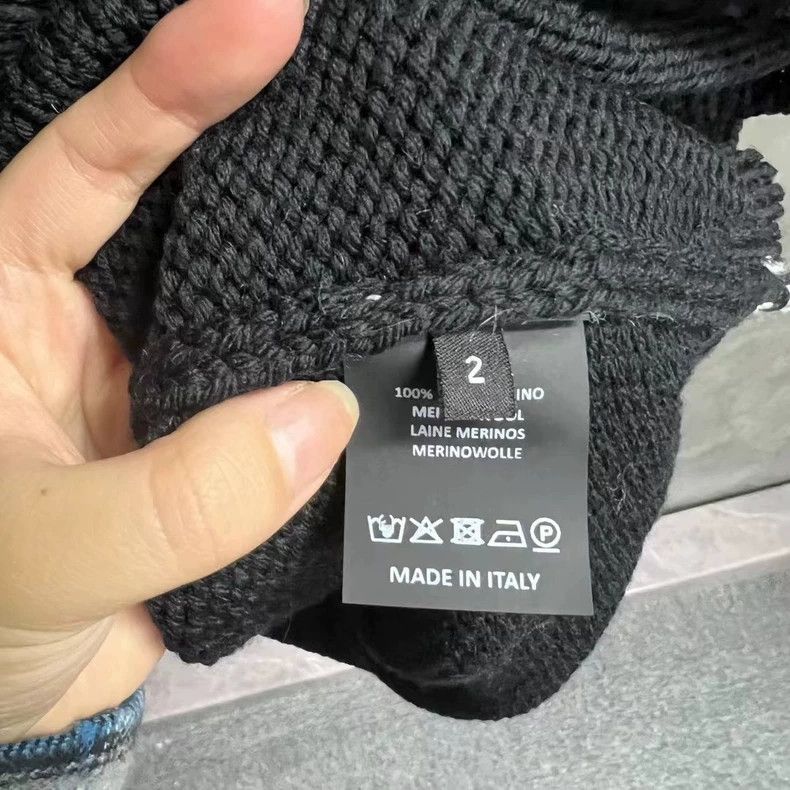 Raf Simons Black Oversized Crew Neck Wool Sweater-2505 Size US M / EU 48-50 / 2 - 4 Thumbnail