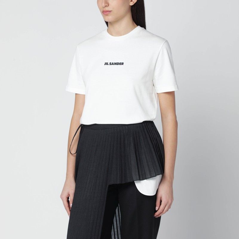Jil Sander Jil Sander White T-Shirt With Logo Print Size M / US 6-8 / IT 42-44 - 1 Thumbnail