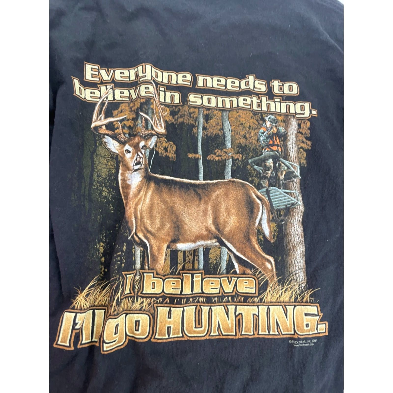 Delta Delta T-Shirt Men Size Large Black Short Sleeve I’ll go Hunting Deer Graphic shirt Mens L Black Deer Graphic Size US L / EU 52-54 / 3 - 4 Thumbnail