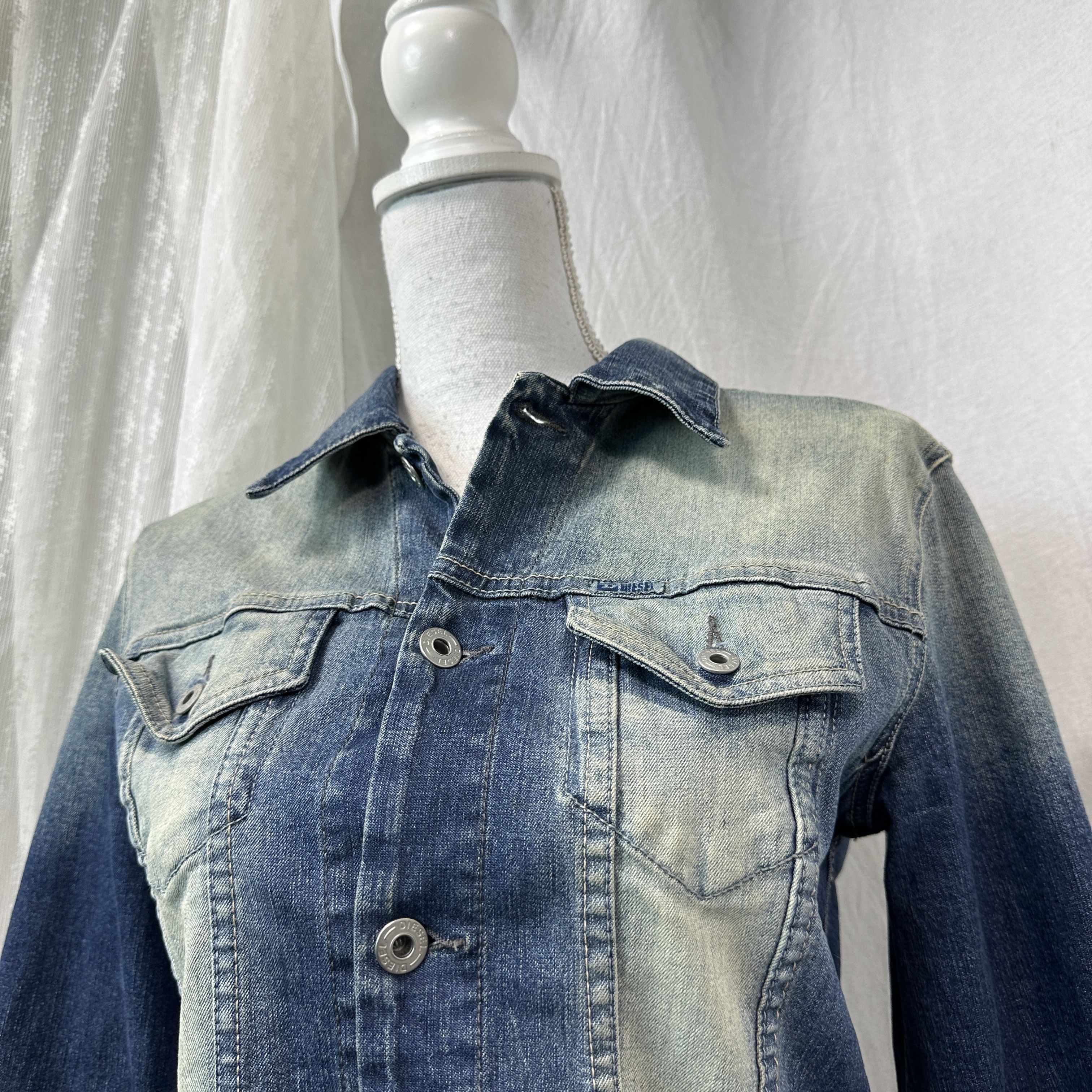 Diesel Vintage Denim Streetwear Diesel Washed Jeans Jacket 00s Size M / US 6-8 / IT 42-44 - 6 Thumbnail