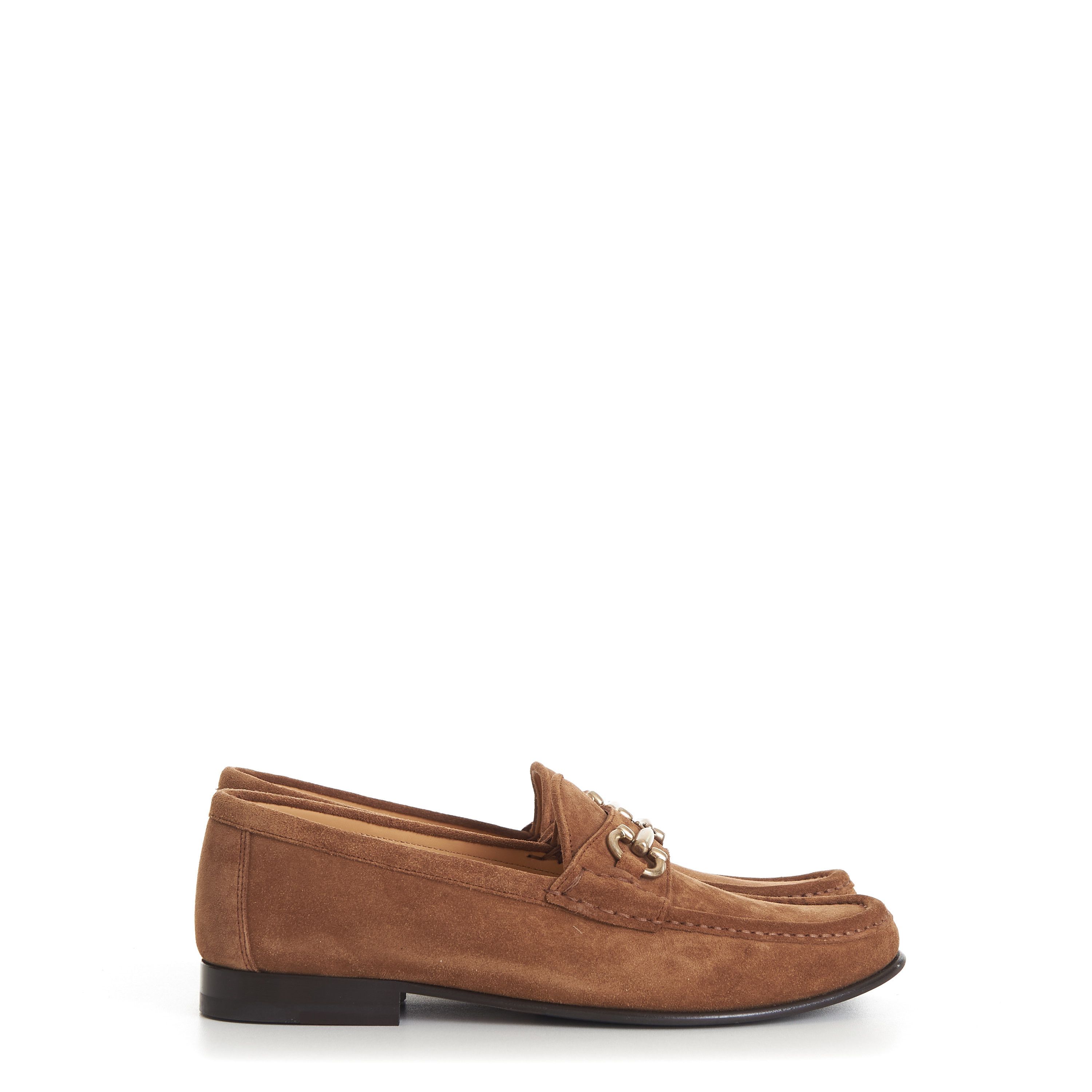 Brunello Cucinelli Brown Suede Loafers - Horse-Bit Size US 8.5 / EU 41-42 - 2 Thumbnail