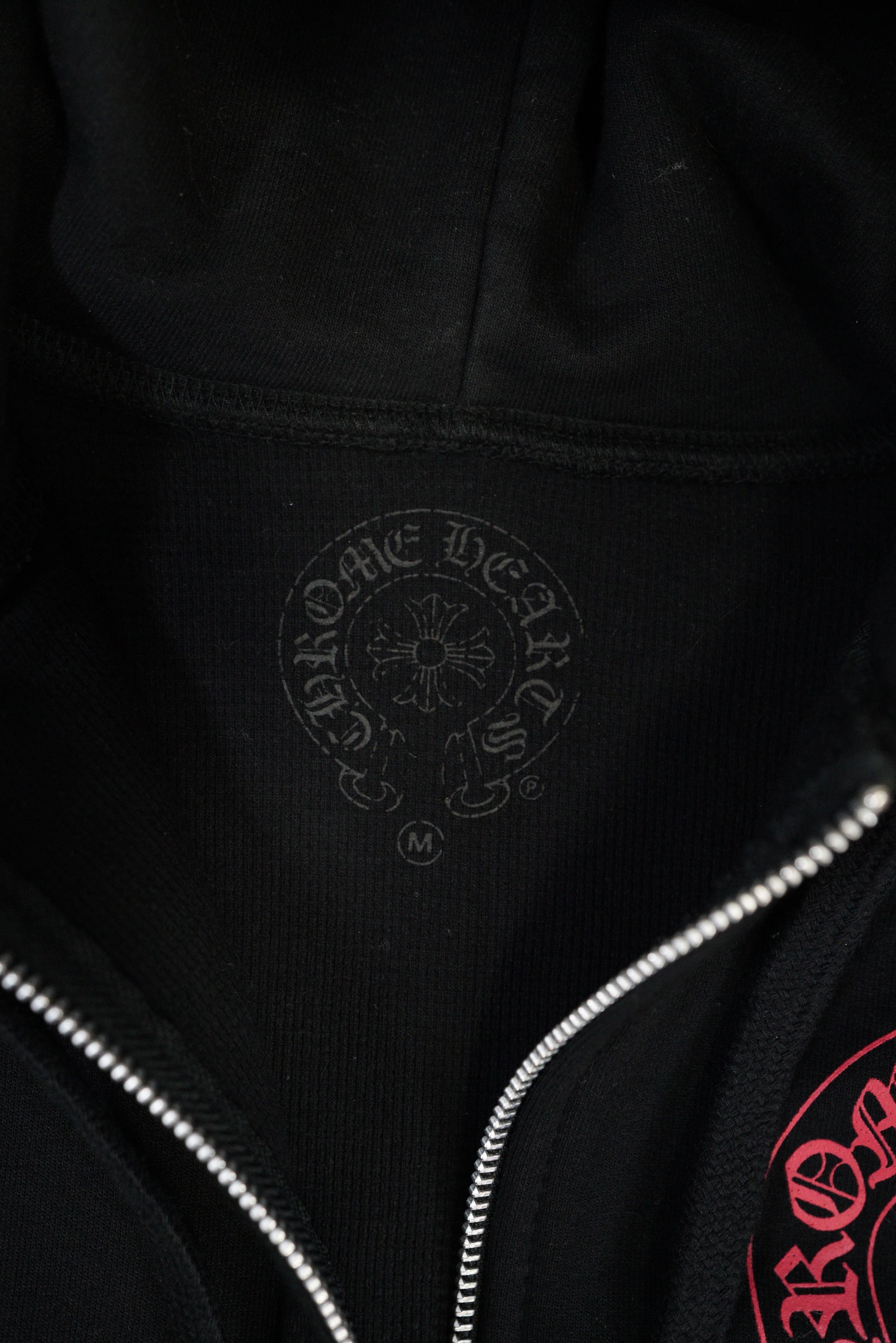 Chrome Hearts Chrome Hearts Red Horseshoe Waffle Zip Up Hoodie Size US M / EU 48-50 / 2 - 7 Thumbnail