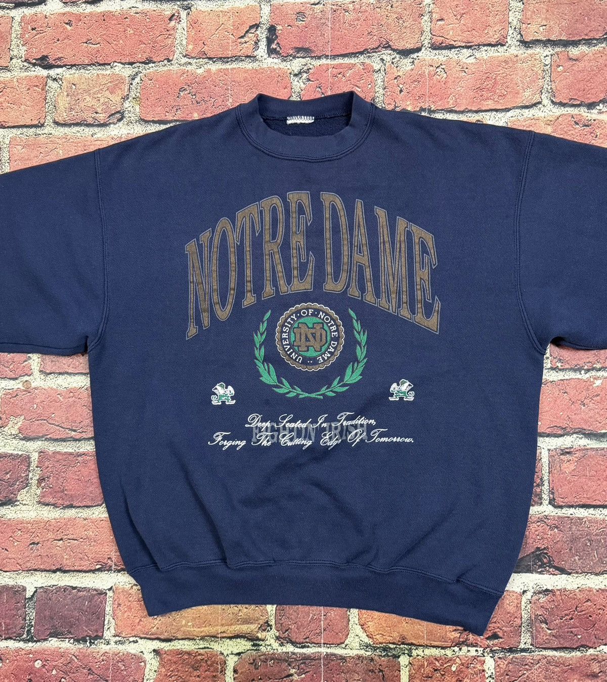 NCAA Vintage Notre Dame Fighting Irish Sweatshirt University 90s Size US XL / EU 56 / 4 - 2 Thumbnail