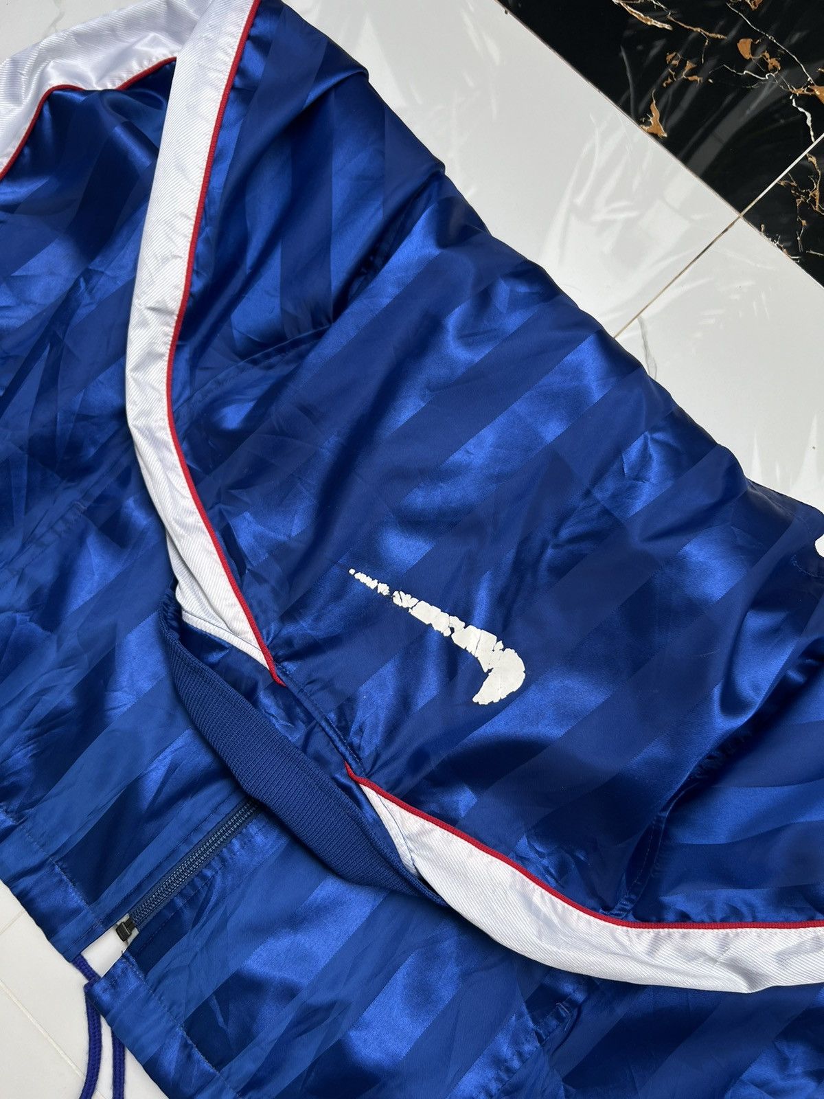 Nike × Vintage 90’s NIKE TEAM BACK SWOOSH LOGO RARE STRIPE Y2K TRACK JACKET Size US M / EU 48-50 / 2 - 8 Thumbnail