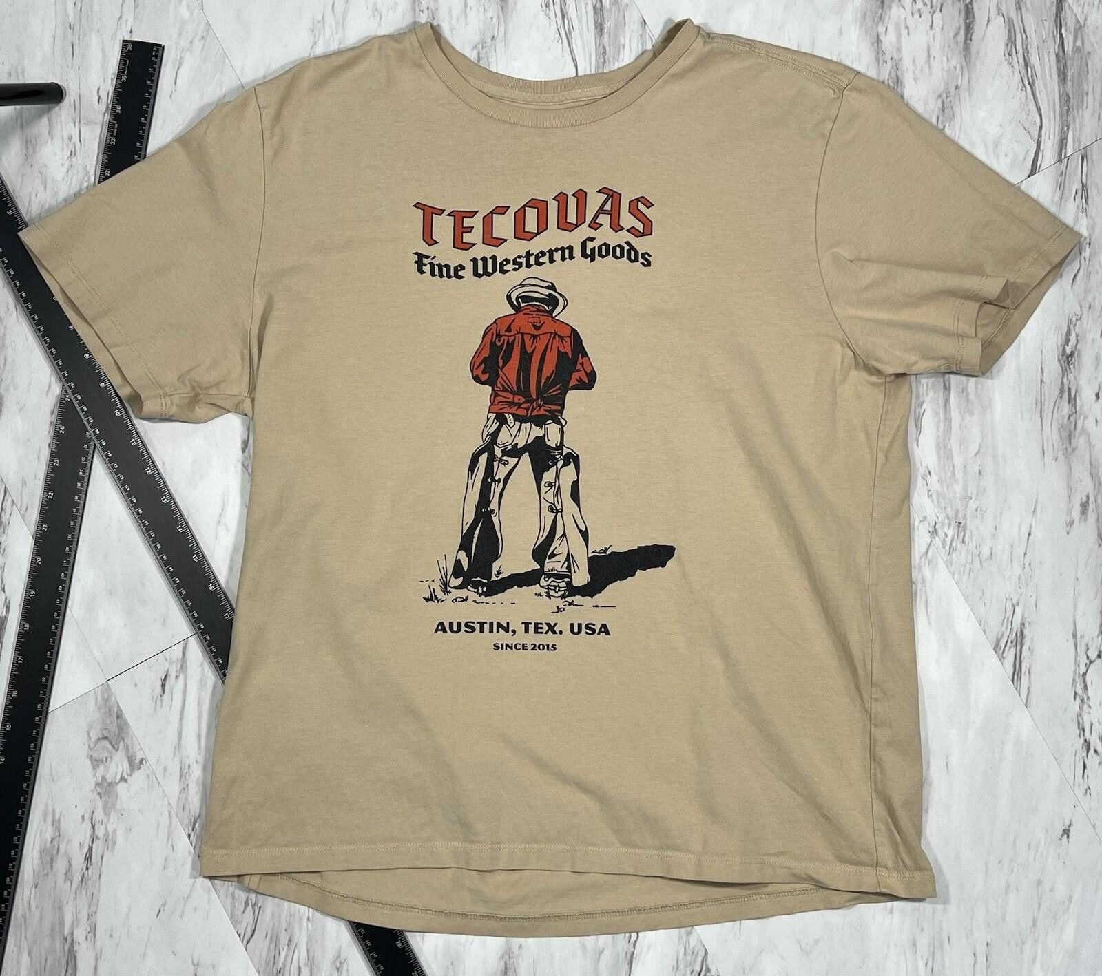 Tecovas Tecovas Cowboy Graphic T Shirt Beige Western Austin Texas #8 Size US L / EU 52-54 / 3 - 1 Thumbnail