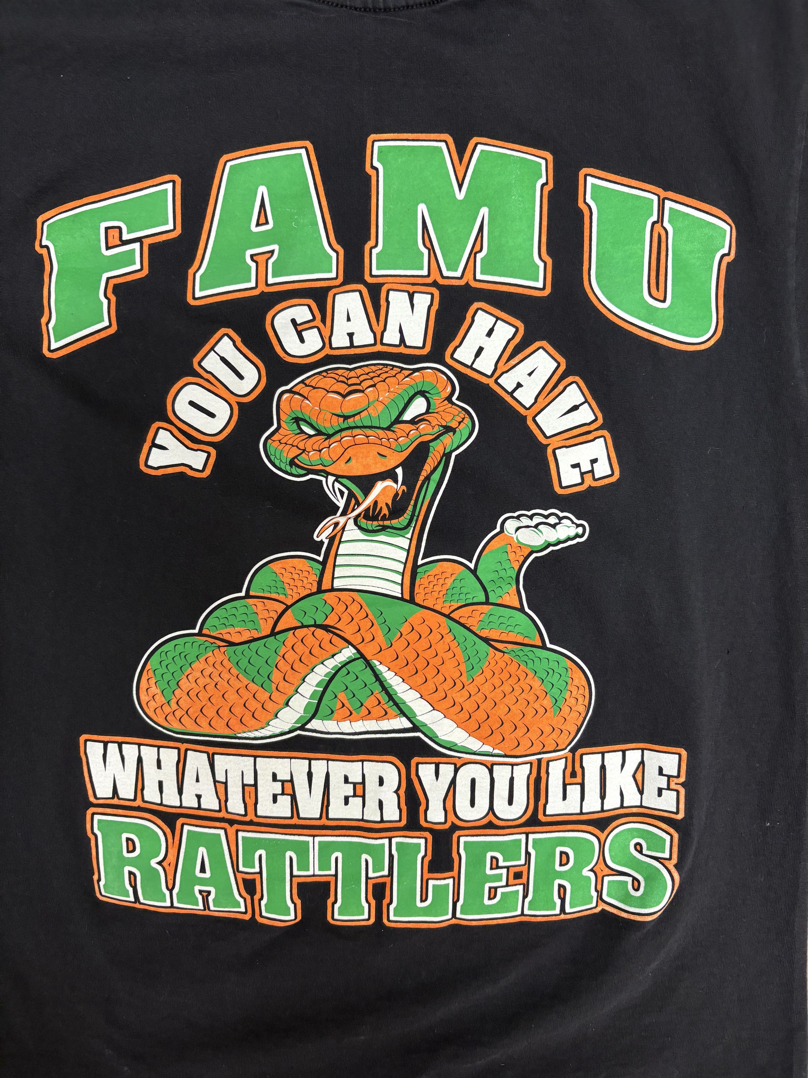 Vintage Florida A&M Rattlers 100 Marching Vintage Black T-Shirt Tee Size US M / EU 48-50 / 2 - 5 Thumbnail