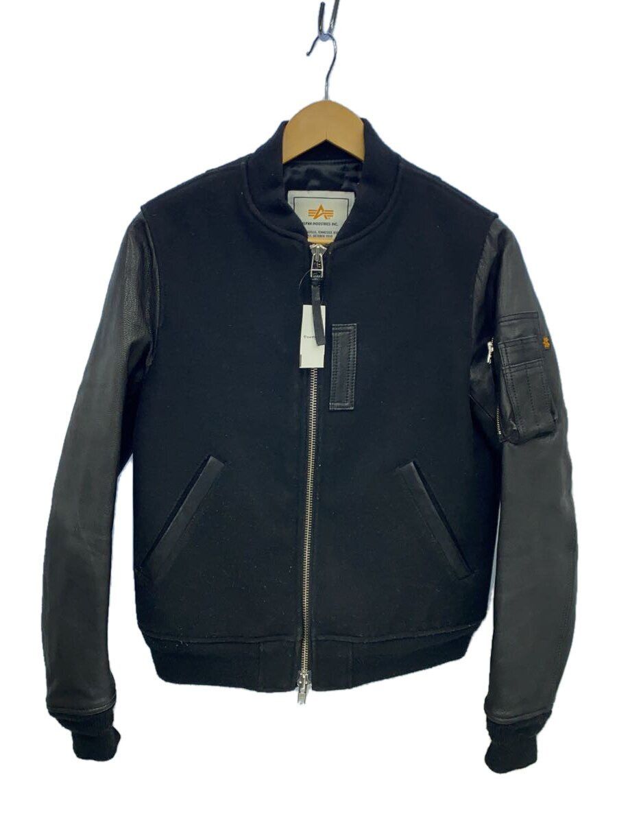 Avirex Avirex Leather Sleeve Wool Ma-1 Flight Jacket Black Size US S / EU 44-46 / 1 - 1 Thumbnail