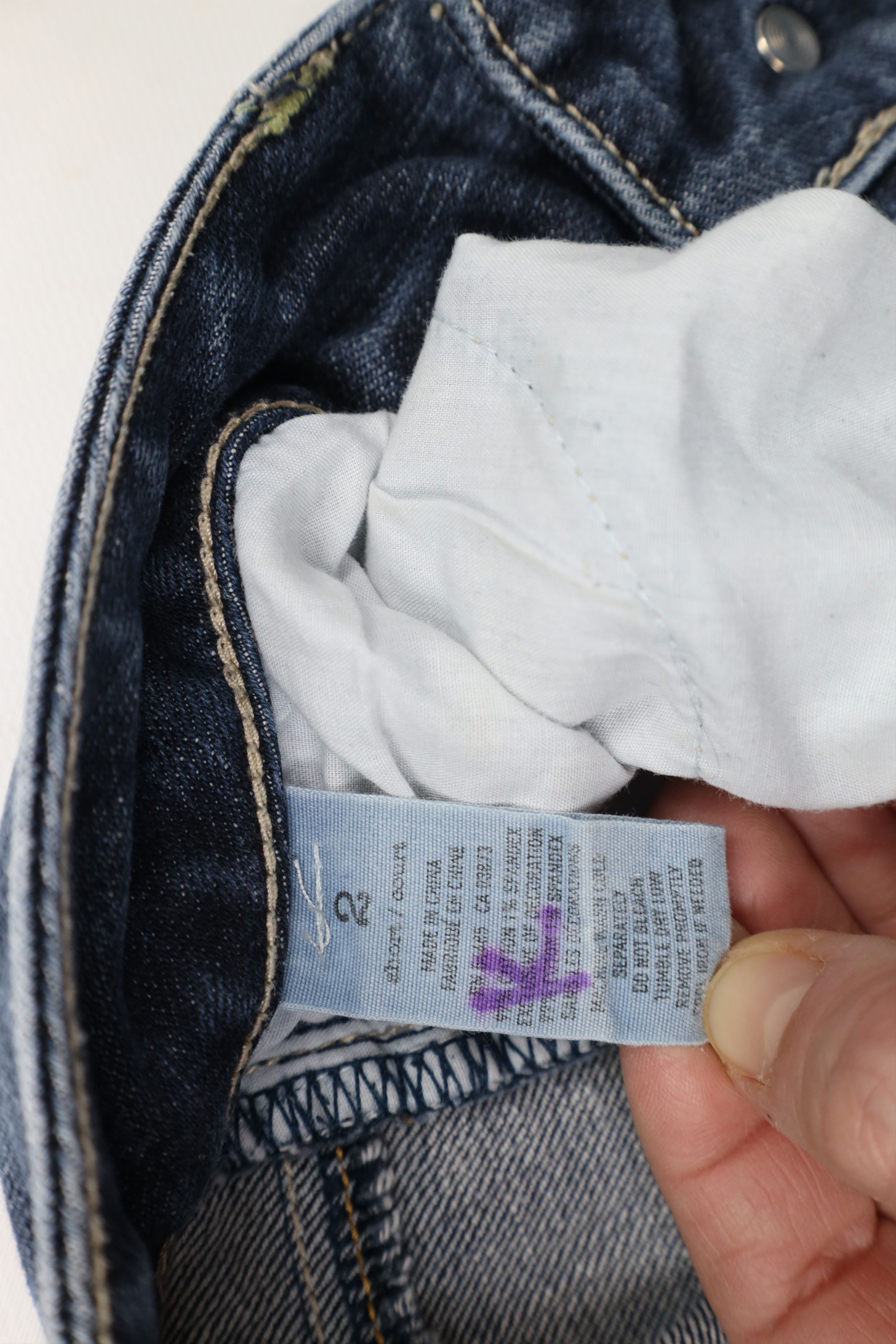 American Eagle Outfitters × Vintage Vintage Y2K American Eagle Outfitters Stretch Babydoll Jeans Size 26" / US 2 / IT 38 - 7 Thumbnail