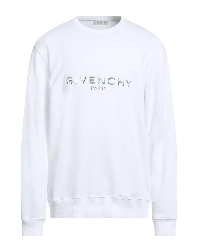 Givenchy XXL Givenchy Metallic Logo White Sweatshirt Size US XXL / EU 58 / 5 - 1 Thumbnail